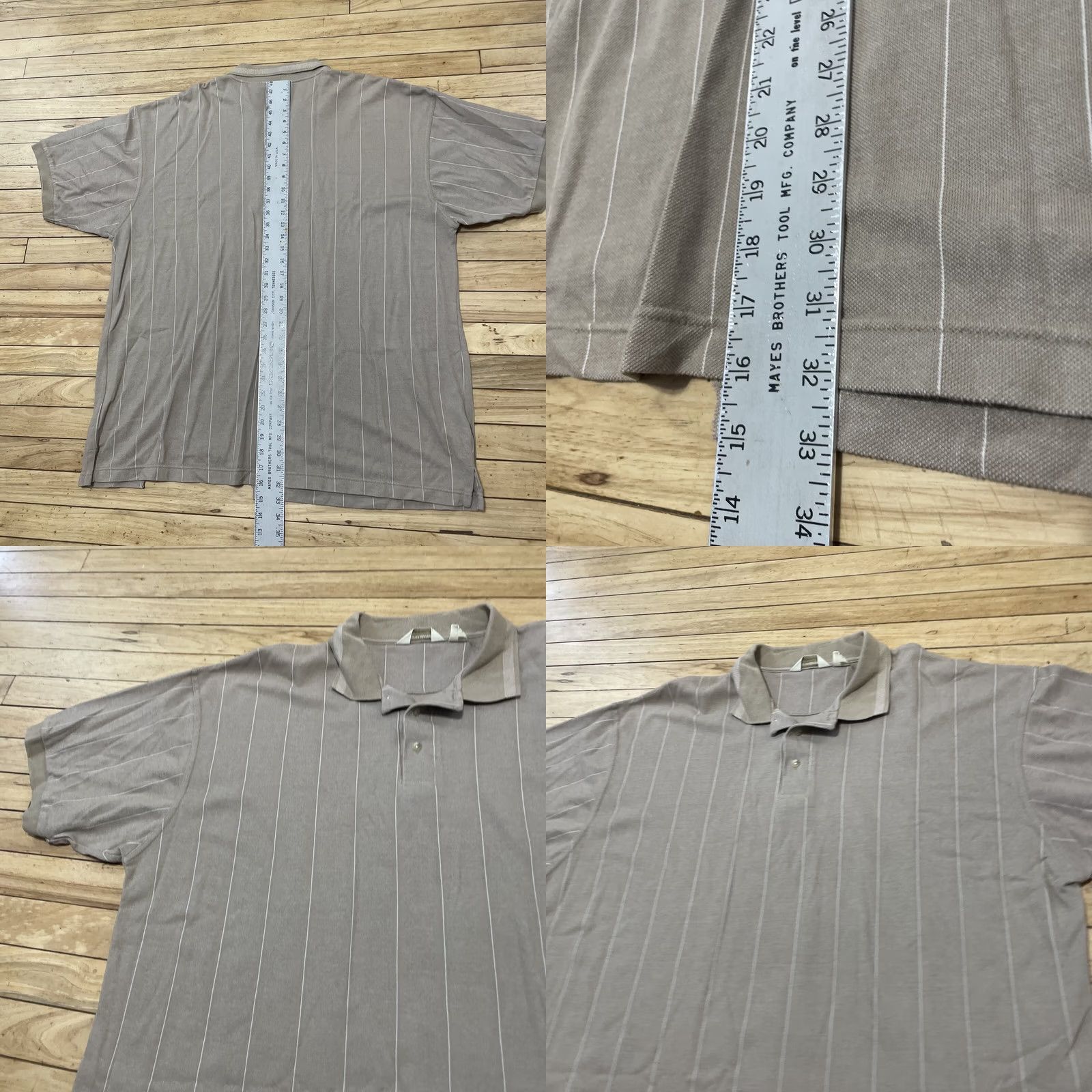 Arrow VINTAGE TOURNAMENT ARROW Polo Shirt 2XL Men Brown Stripe Casual Short Sleeve Shirt Men Brown Stripe Polo Size US XXL / EU 58 / 5 - 8 Thumbnail