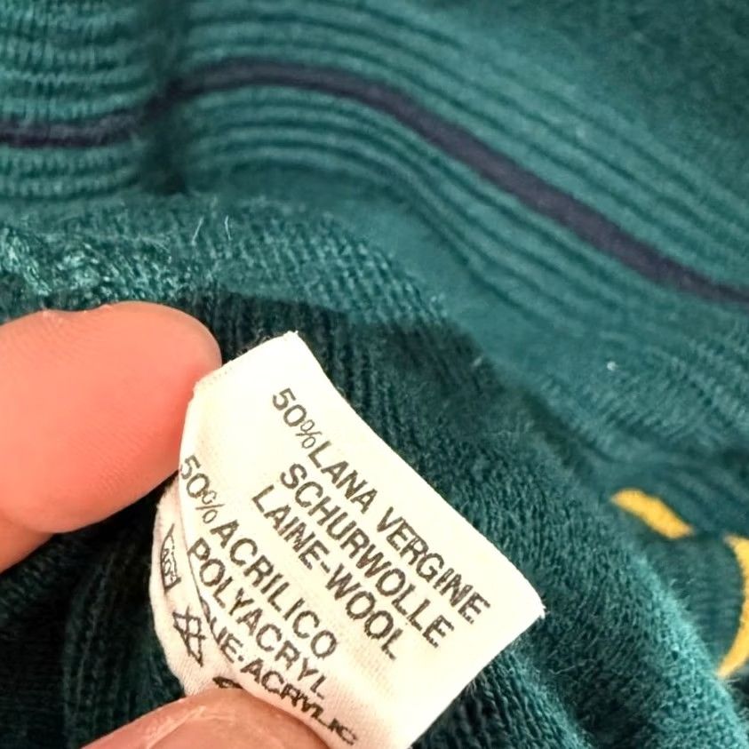 McGregor VINTAGE McGregor Wool-Blend Green Polo Sweater Long Sleeve Pullover M/L Men Size US M / EU 48-50 / 2 - 4 Thumbnail