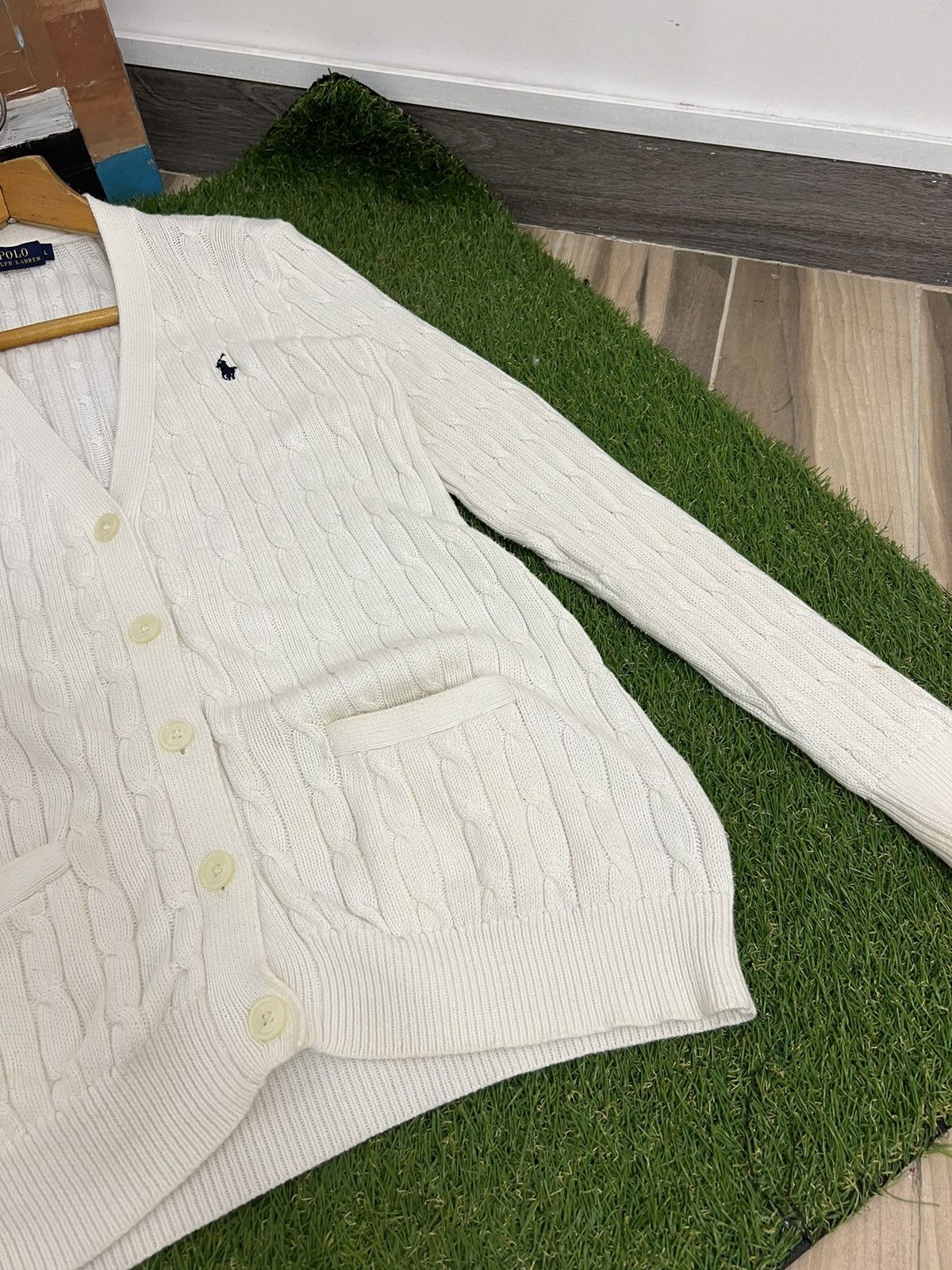 Polo Ralph Lauren × Vintage Polo Ralph Lauren Cardigan Knit Cotton Sweater V-Neck Button Size L / US 10 / IT 46 - 5 Thumbnail