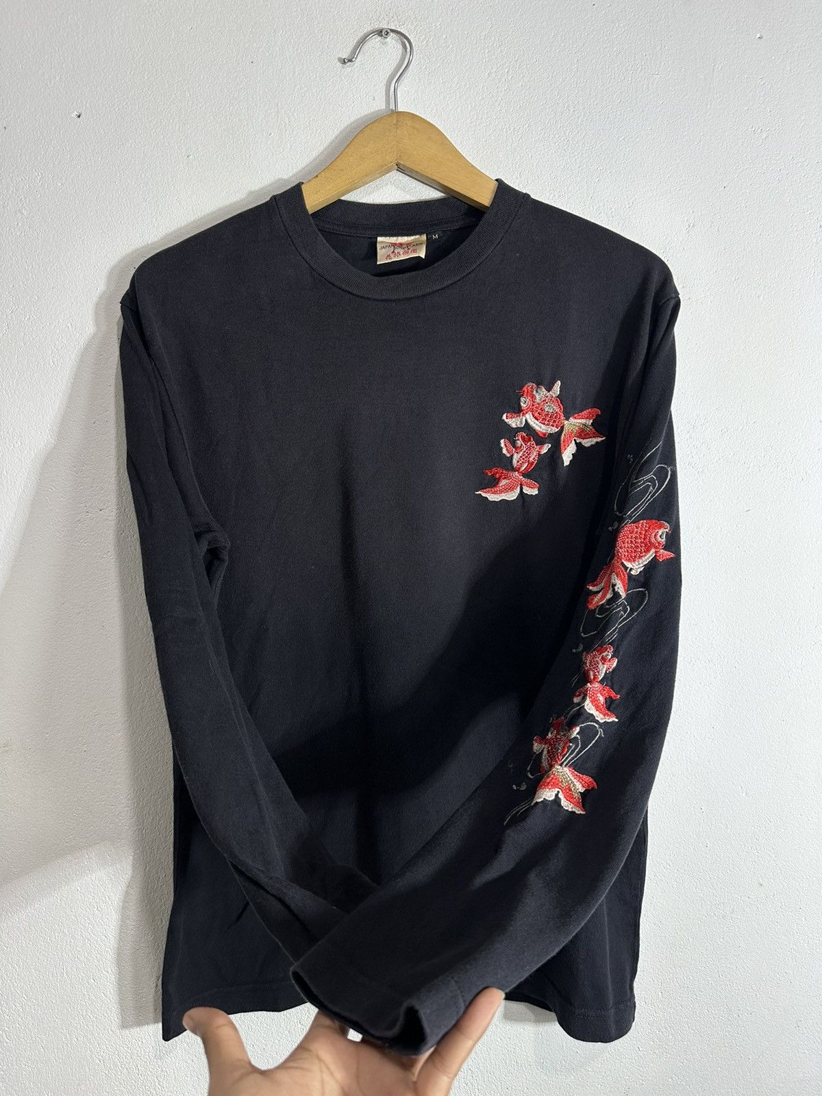 Hysteric Glamour FADED 8 KOI EMBROIDERY JAPANESE CLASSIC SCRIPT LONG SLEEVE Size US M / EU 48-50 / 2 - 5 Thumbnail