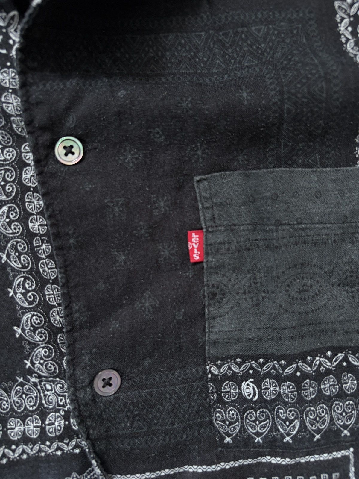 Levi's Levis Bandana Patchwork Short Sleeve Shirt Size US L / EU 52-54 / 3 - 4 Thumbnail