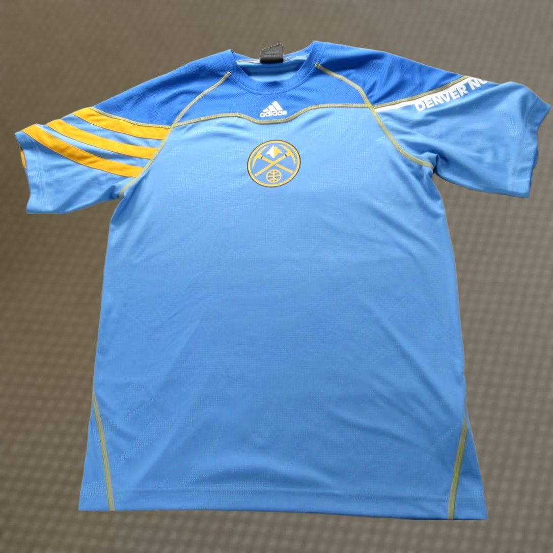 Adidas Mens Denver Nuggets Adidas Blue Shirt Small Crew Neck Short Sleeve Pullover NBA Jersey Size US S / EU 44-46 / 1 - 1 Thumbnail