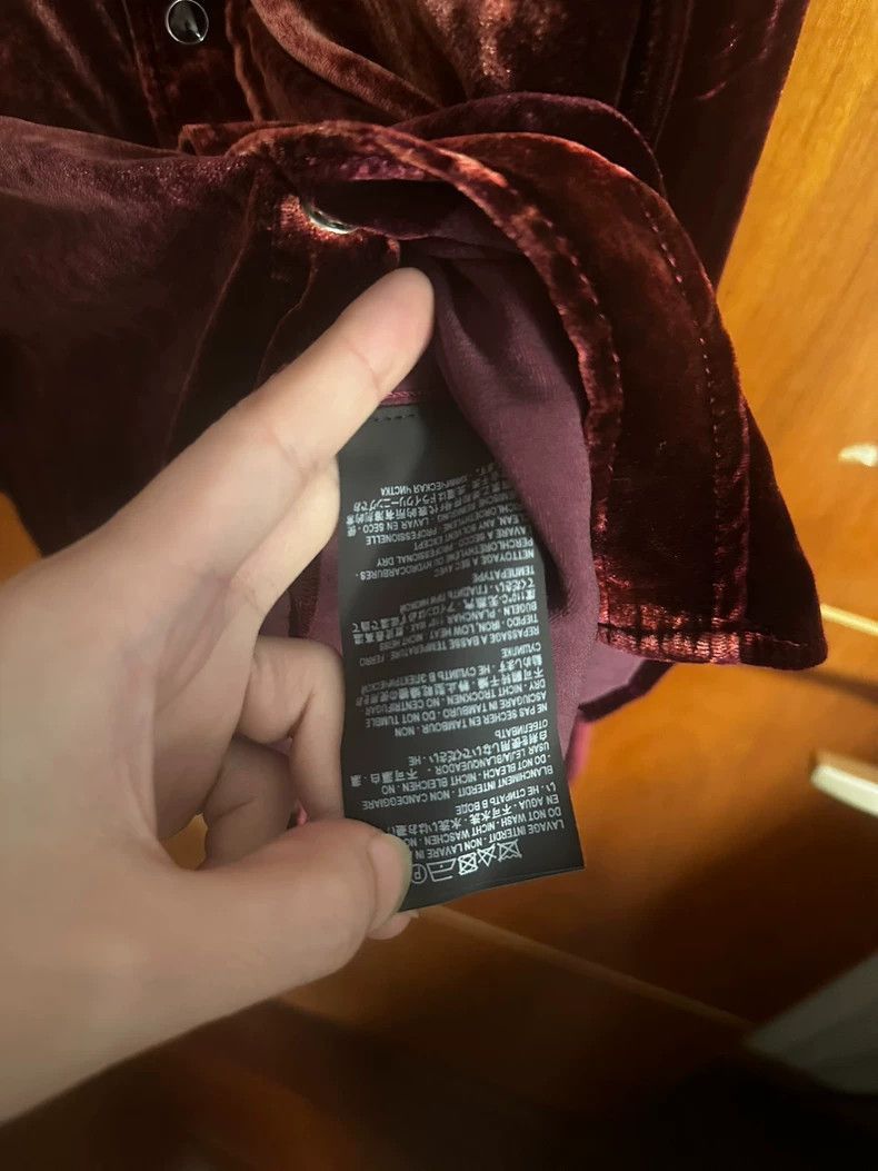 Saint Laurent Paris Saint Laurent Paris Red velvet denim shirt-2506 Size US S / EU 44-46 / 1 - 4 Thumbnail