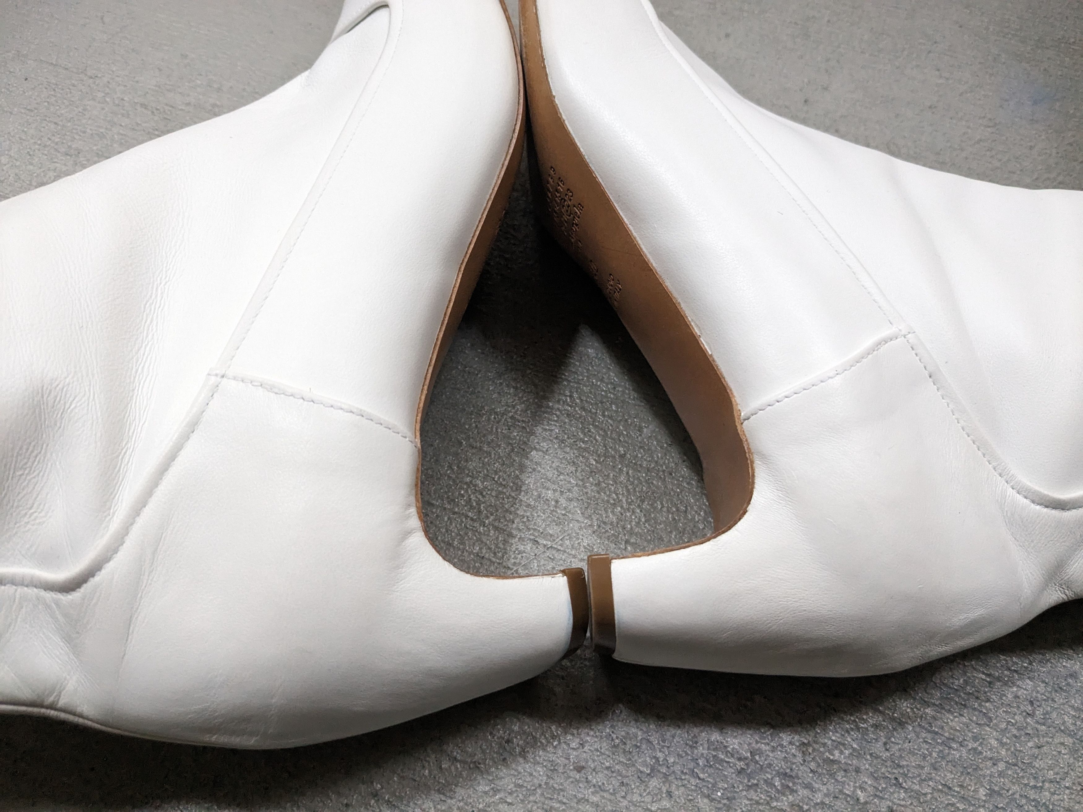 Maison Margiela Maison Margiela Boots Heels White Leather 7 40 Side Zip Size US 7 / EU 40 - 4 Thumbnail
