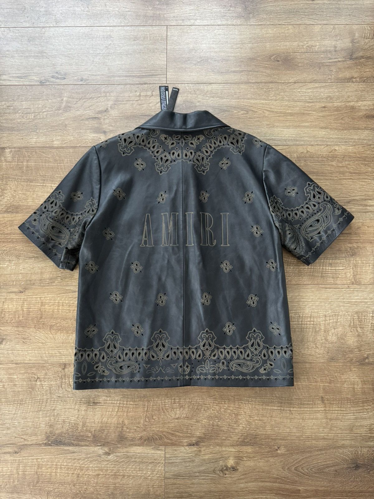 Amiri Amiri NEW Bandana leather shirt/jacket, black, size M Size US M / EU 48-50 / 2 - 10 Thumbnail