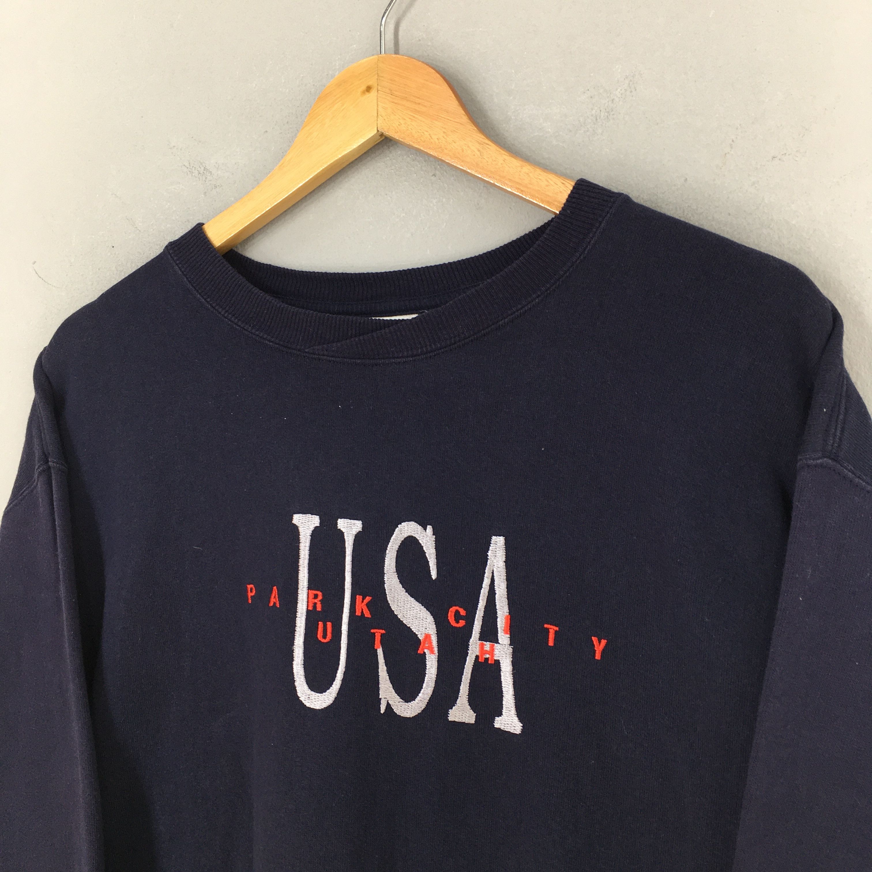 Vintage Vintage 90s Utah City Park Blue Sweatshirts XLarge Size US XL / EU 56 / 4 - 3 Thumbnail