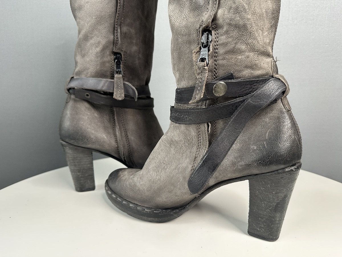 A.S.98 A.S.98 Airstep Leather Tall Boots Biker Boho Buckle Strap Size US 10 / IT 40 - 4 Thumbnail