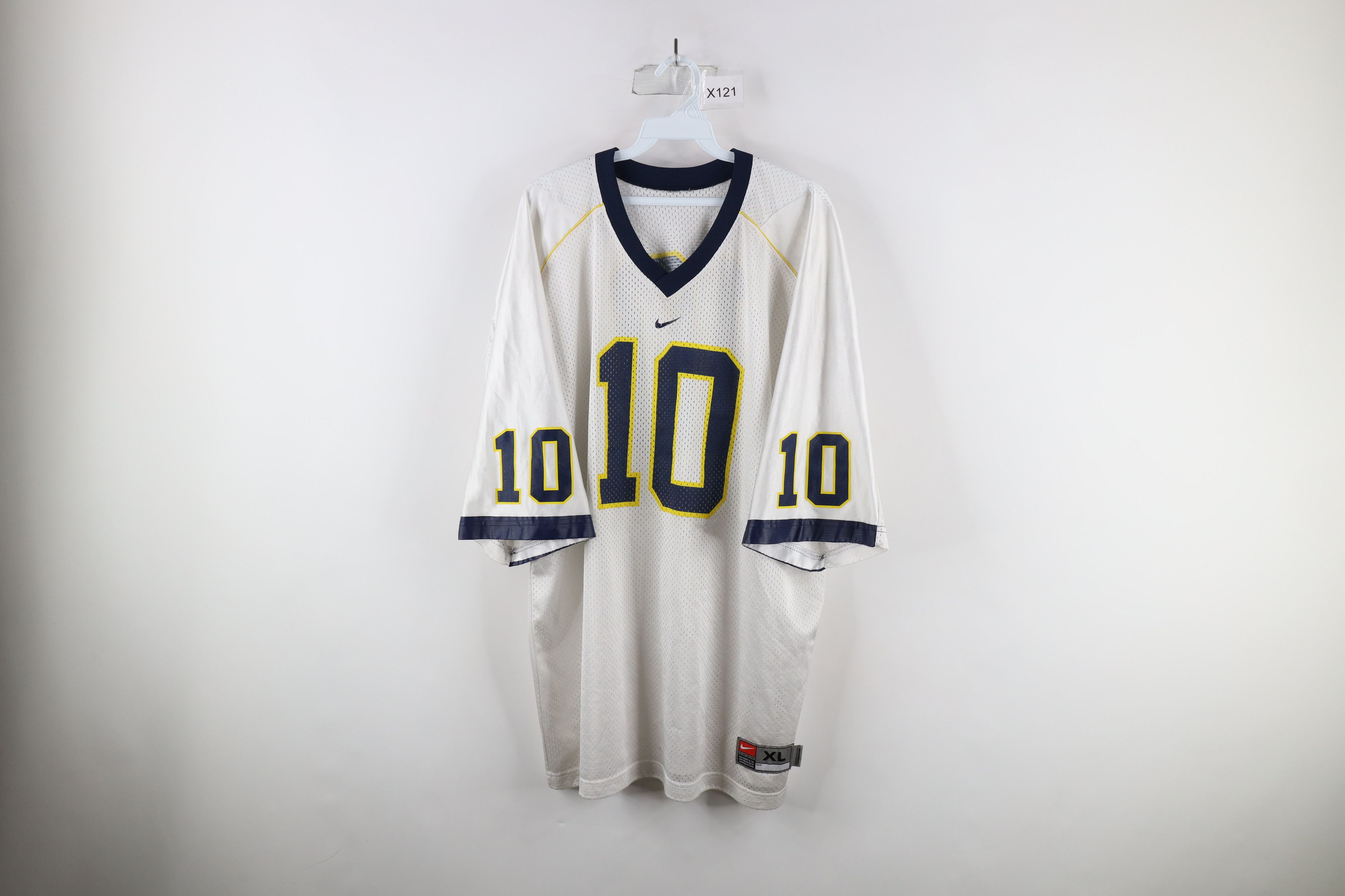 image of Nike Brady University Of Michigan Football Jersey in White, Men's (Size XL)