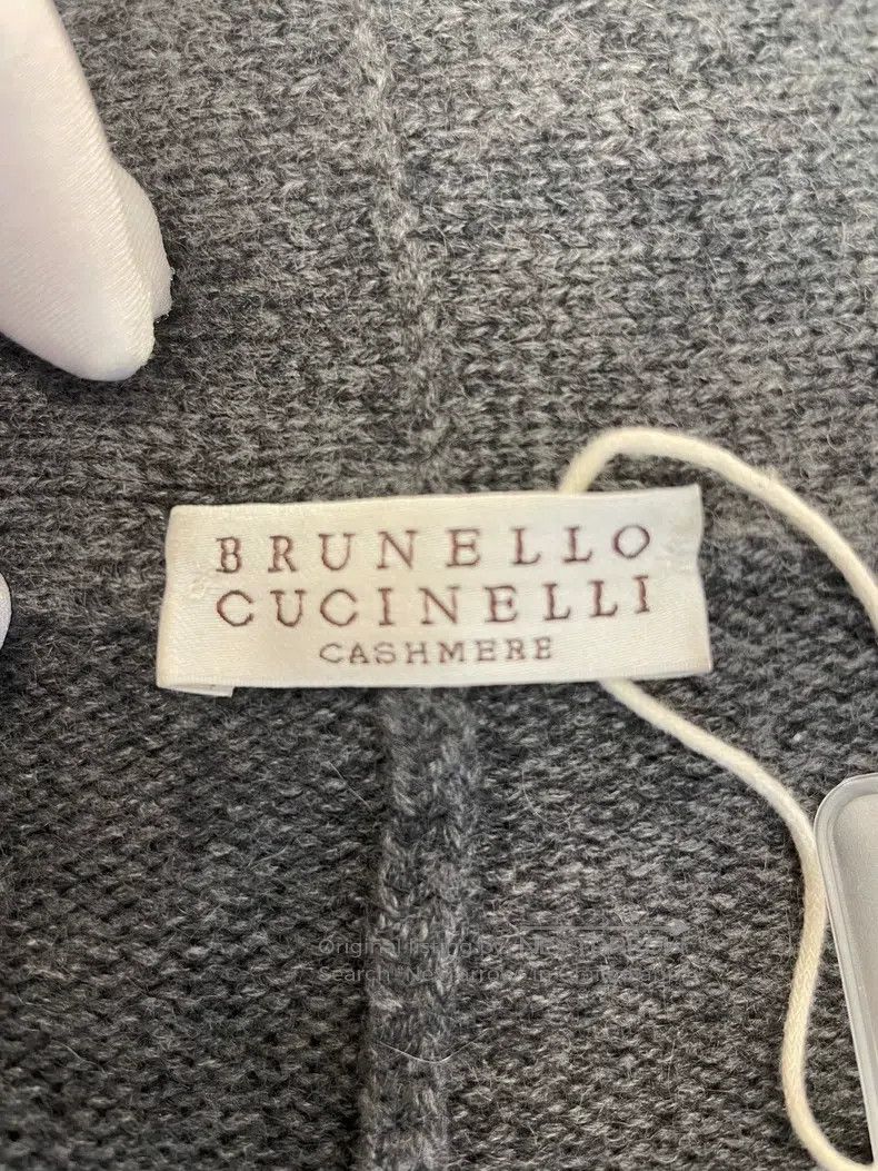 Brunello Cucinelli Brunello Cucinelli Dark Gray Cashmere Open Front Long Card Size S / US 4 / IT 40 - 5 Thumbnail