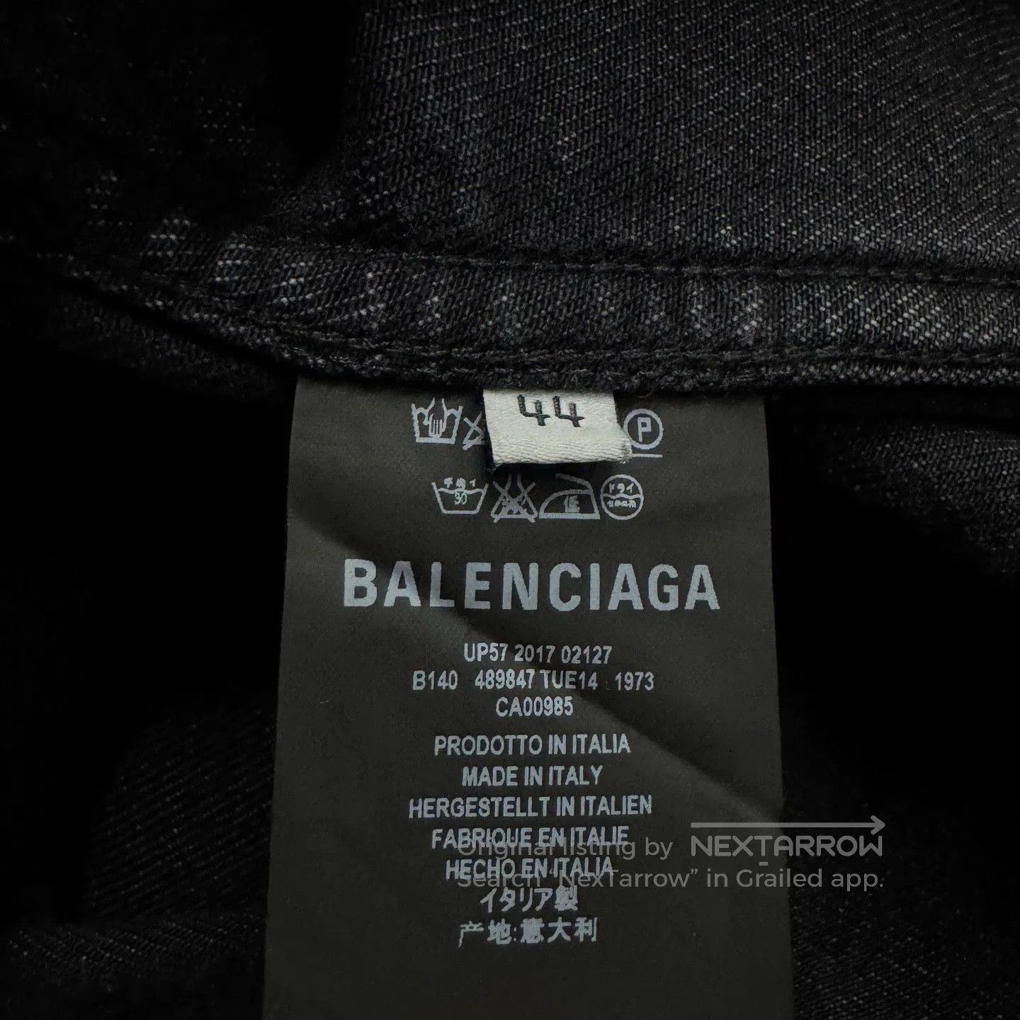 Balenciaga Balenciaga Sinners Embroidered Denim Jacket. Size US M / EU 48-50 / 2 - 5 Thumbnail