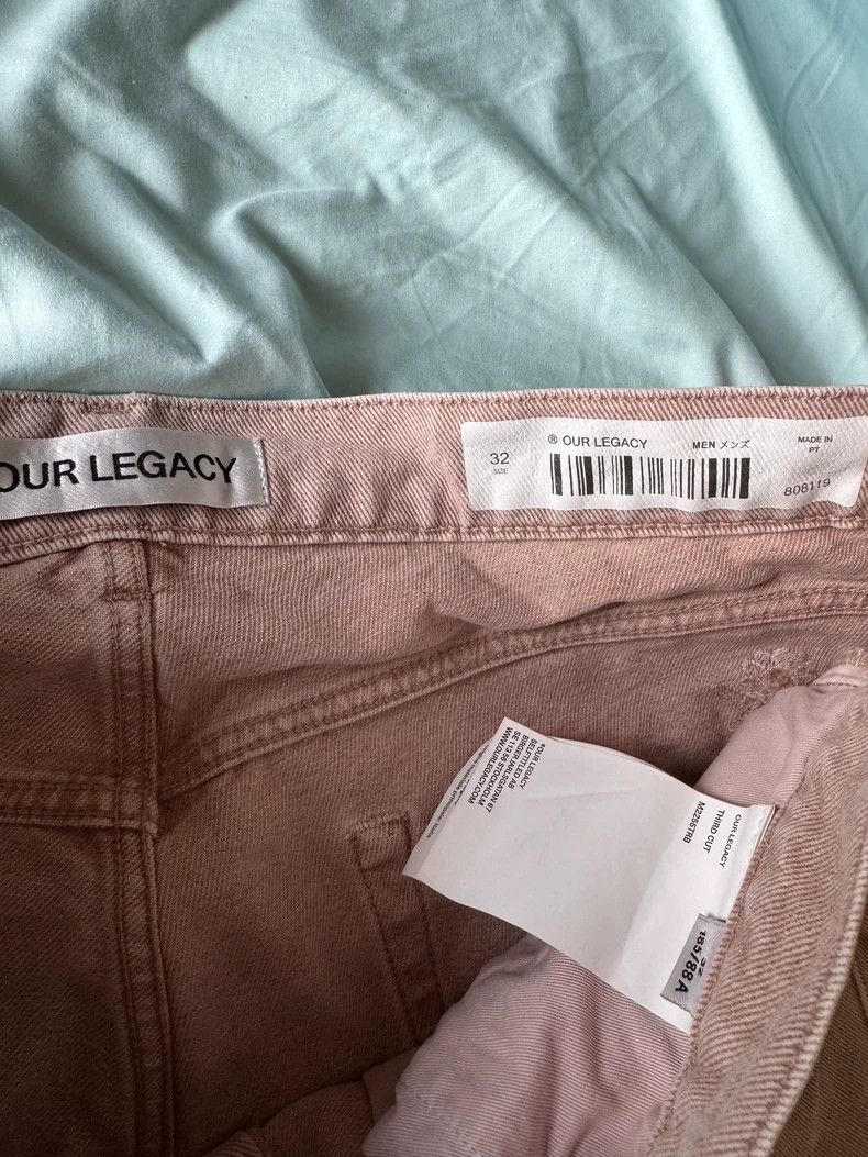 Our Legacy Our Legacy size32 Lotus root powder butterfly embroidered j Size US 32 / EU 48 - 2 Thumbnail