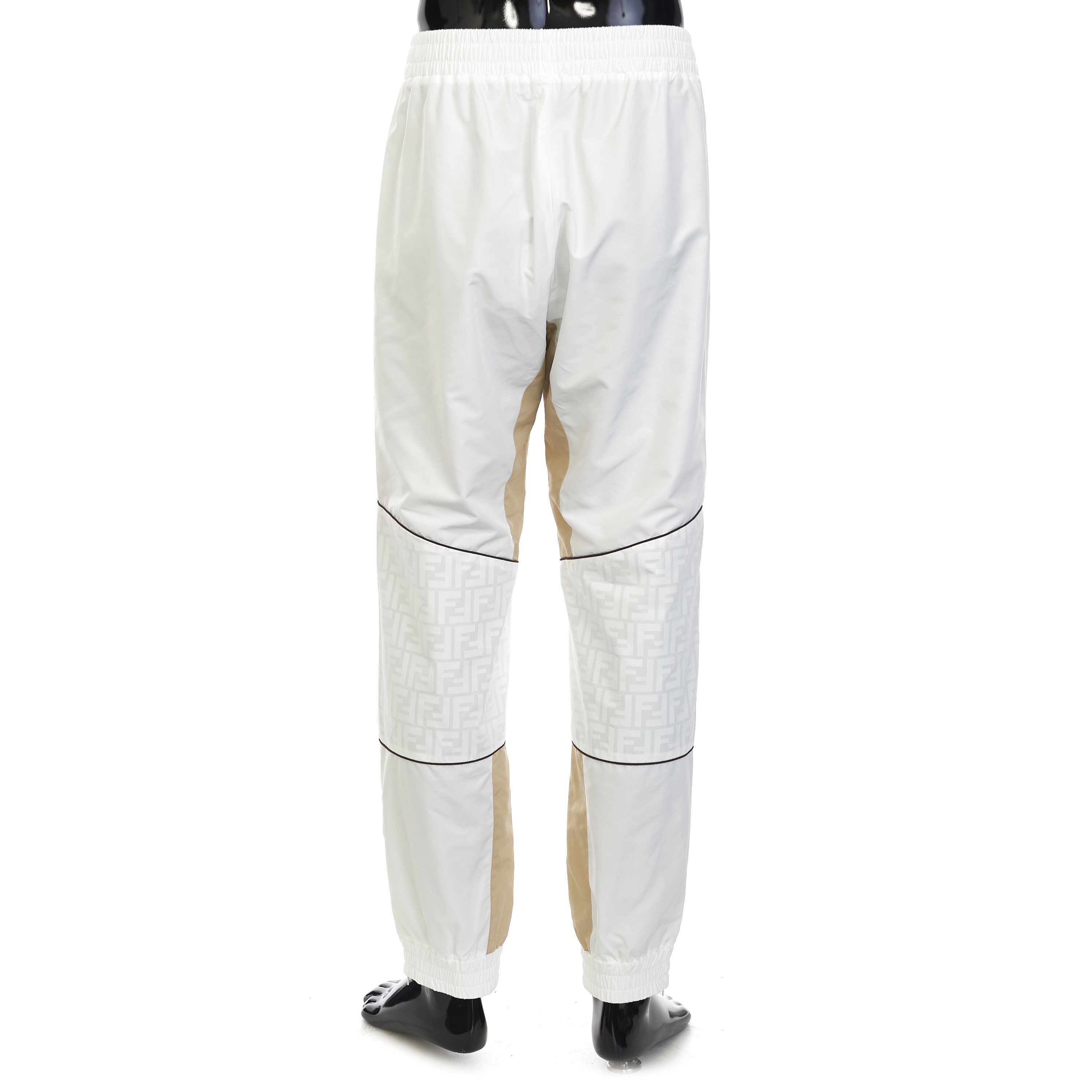 Fendi White Nylon Track Pants With FF Zucca Pattern Print Size S Size US 28 / EU 44 - 4 Thumbnail