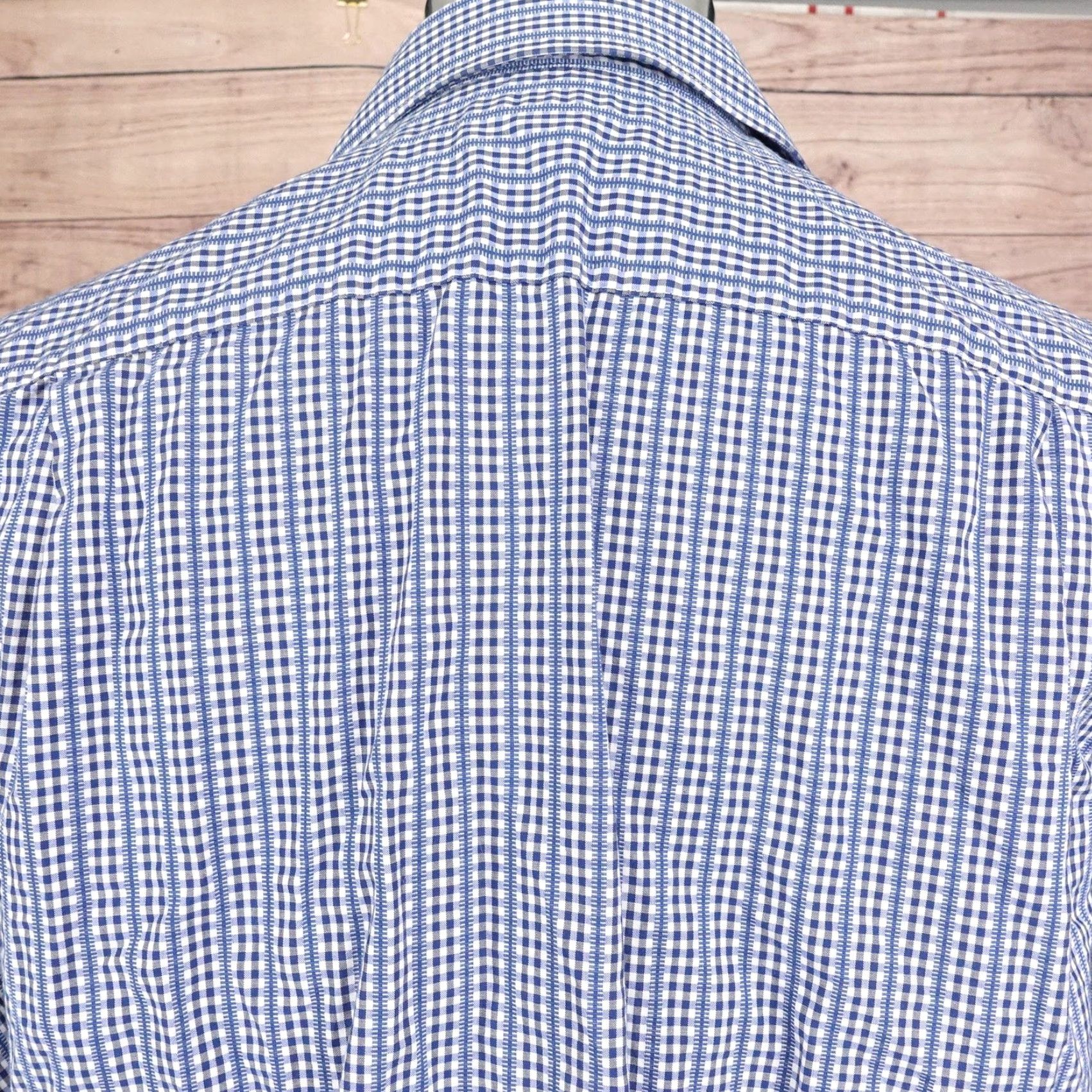 Apt. 9 APT 9 Button-Up Shirt Mens Medium Blue White Check Long Sleeve Cotton Classic Size US M / EU 48-50 / 2 - 5 Thumbnail