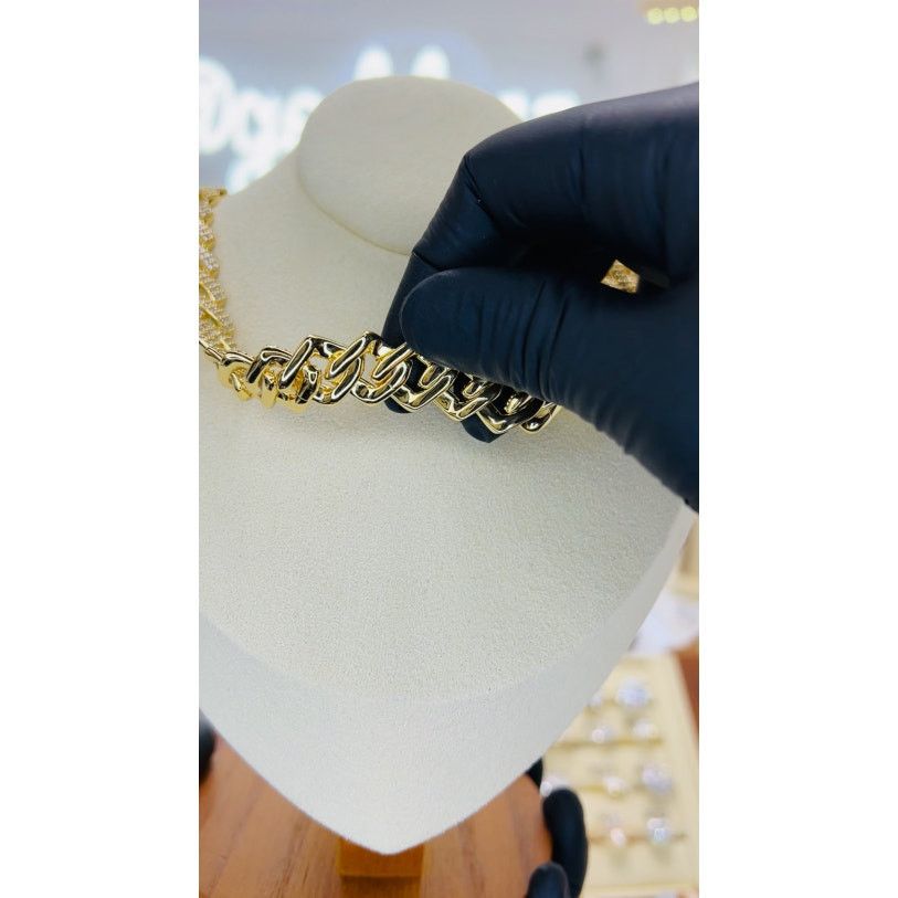 Other 14mm Moissanite Iced Out Cuban Necklace Size ONE SIZE - 3 Thumbnail