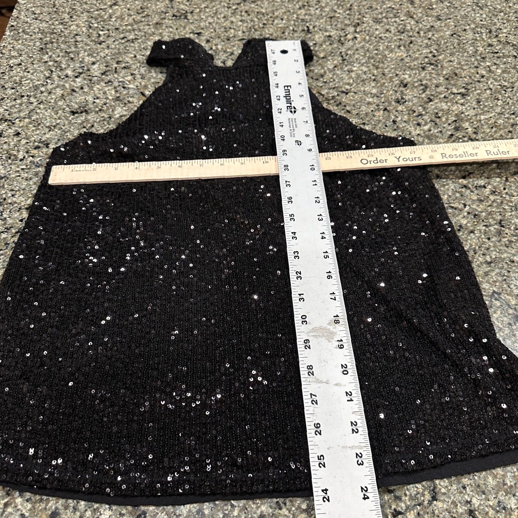 Vintage Chelsea28 Sequin Tank Top Women Size M Black Tank Party Cocktail Chic Sparkly Glam 90s Y2K Revival Night Out Womens Size M / US 6-8 / IT 42-44 - 4 Thumbnail