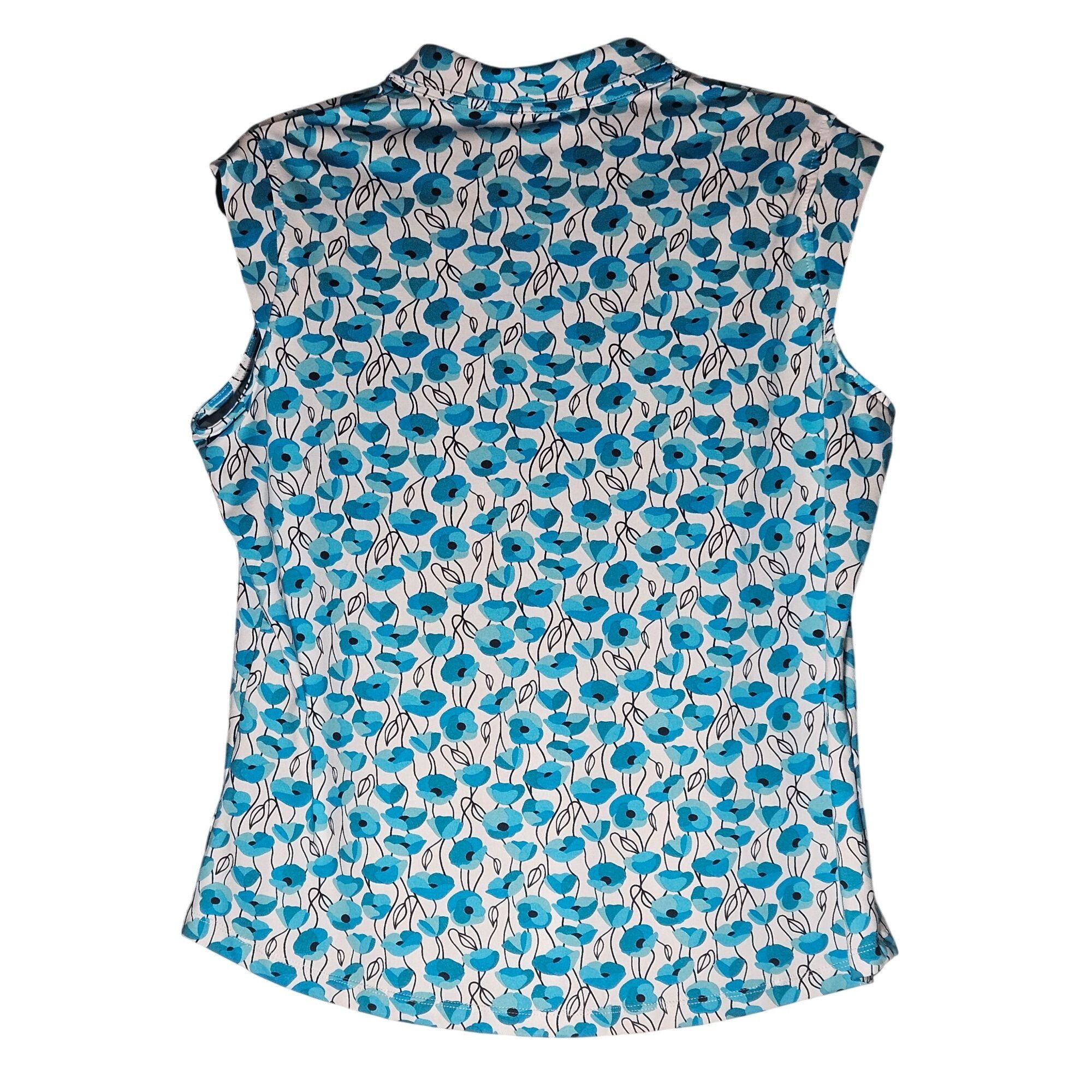 Other Tails Women’s Blue Floral Sleeveless Top XL – Resortcore, Cl Size XL / US 12-14 / IT 48-50 - 3 Thumbnail