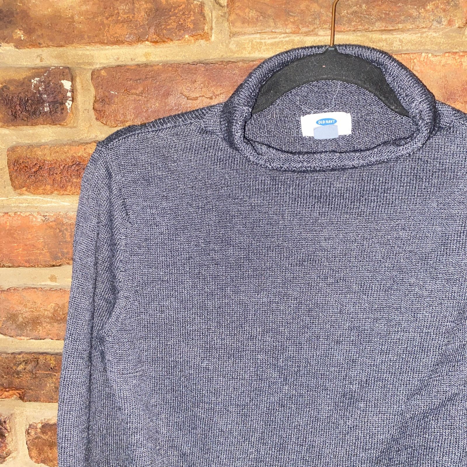 Old Navy Old Navy Gray Knit Turtleneck Pullover Long Sleeve Top Small Size S / US 4 / IT 40 - 2 Thumbnail