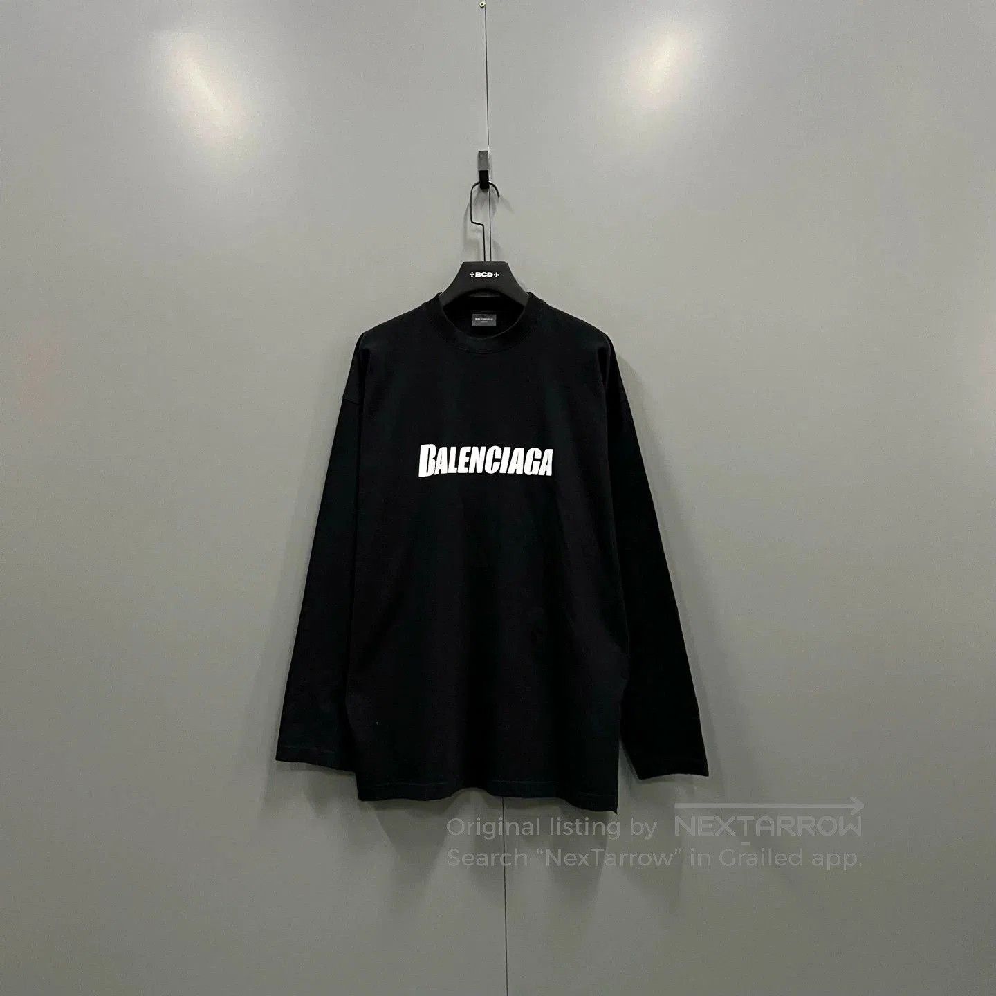 Balenciaga Balenciaga Black Logo Print Long Sleeve. Size US M / EU 48-50 / 2 - 1 Thumbnail