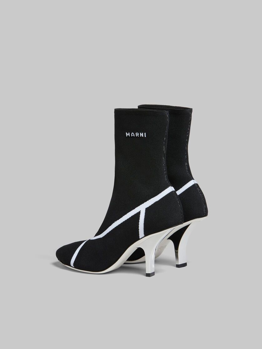 Marni oc11z0525 Stretch Knit Fancy Sock Boot in Black Size US 10 / IT 40 - 3 Thumbnail