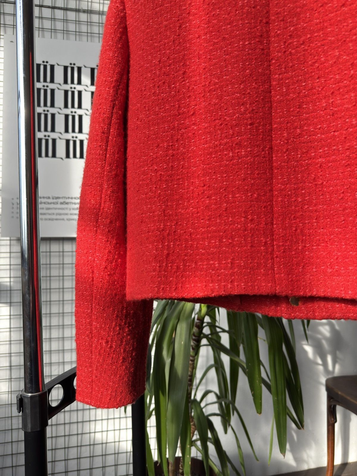 Celine Celine Chasseur Tweed Evening Wool Jacket Red Gold Buttoned Size M / US 6-8 / IT 42-44 - 10 Thumbnail