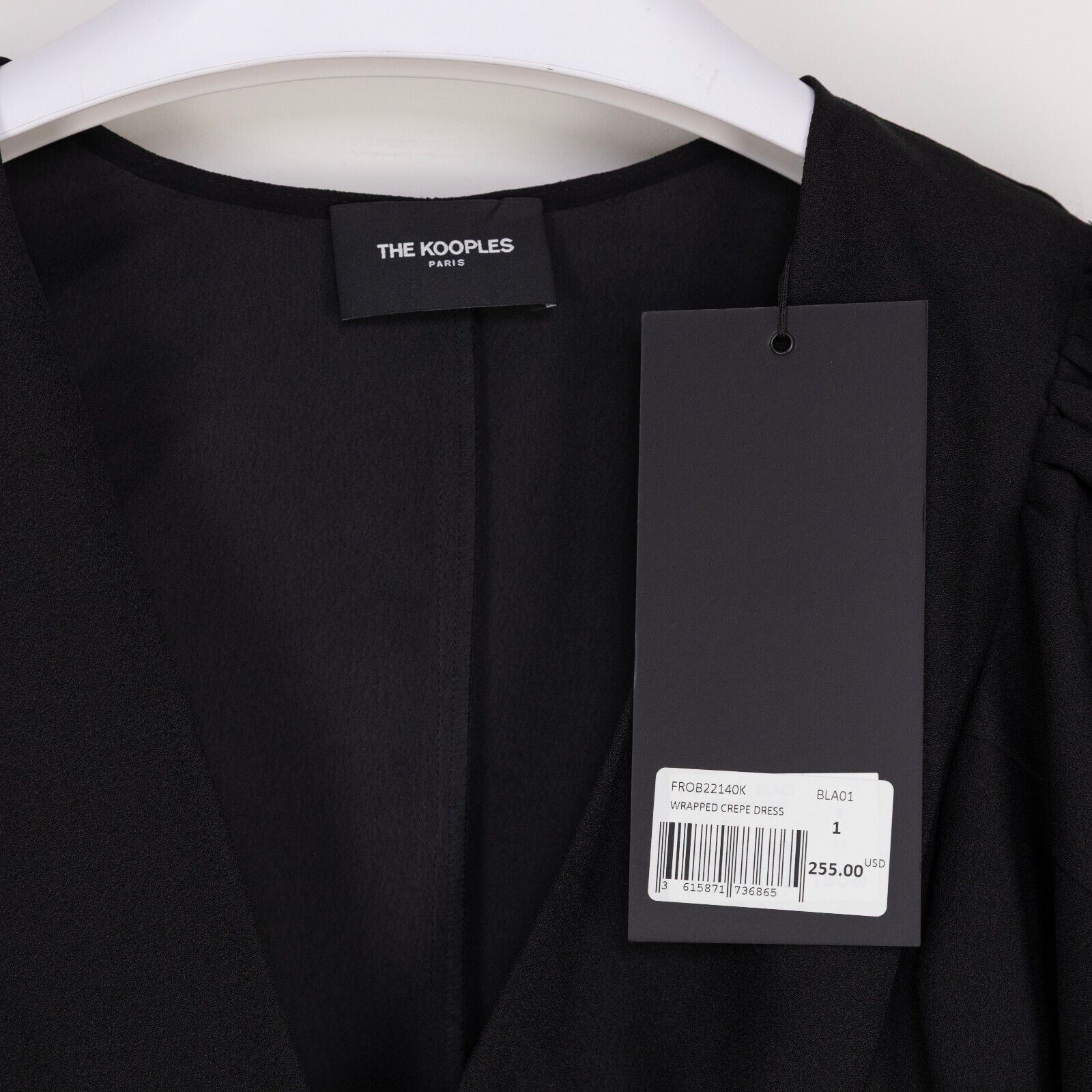 The Kooples The Kooples Women Pleat Front Wrap Mini Dress Black Size 1/S Size S / US 4 / IT 40 - 6 Thumbnail