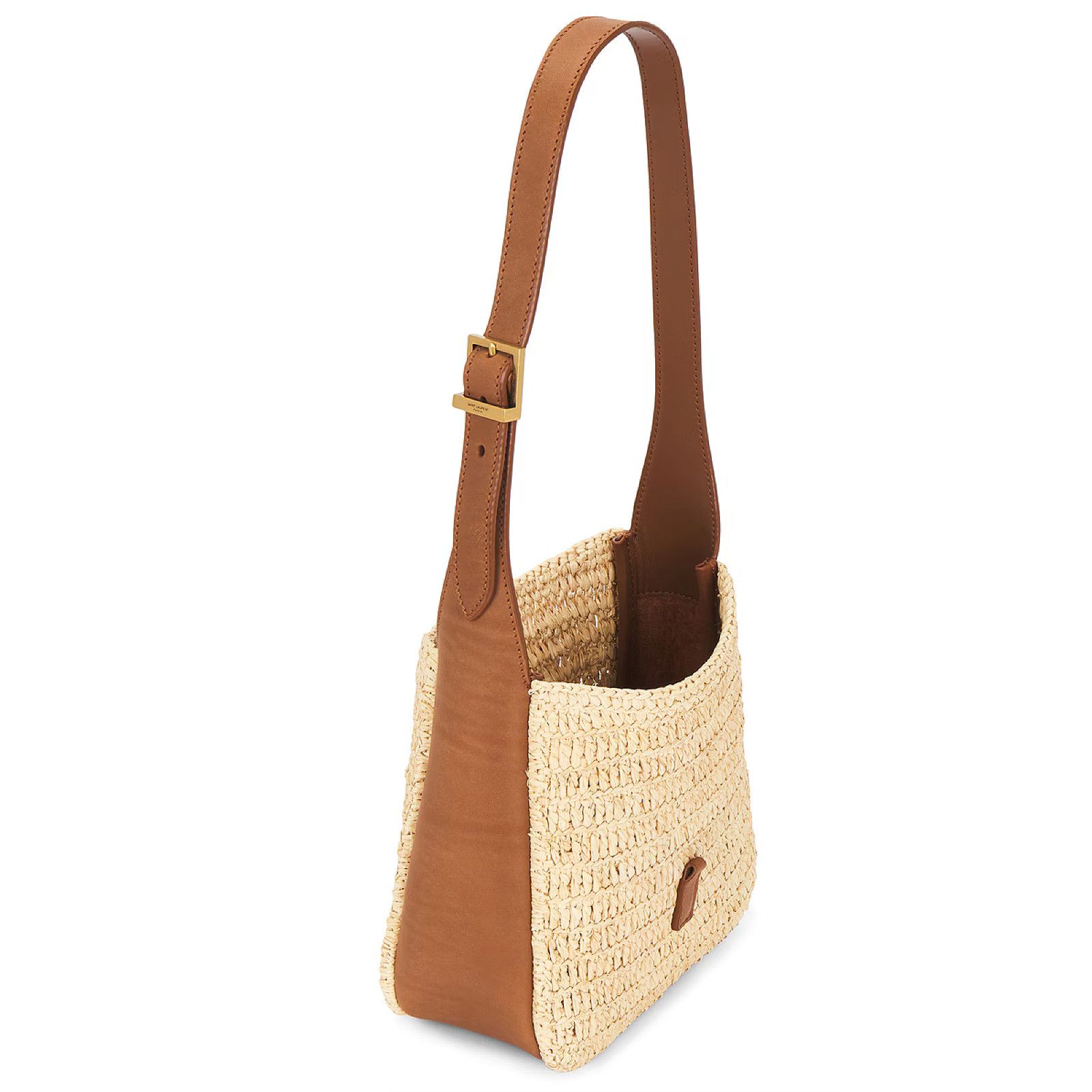 Yves Saint Laurent Saint Laurent Baby Le 5 A 7 Raffia YSL Hobo Bucket Bag Size ONE SIZE - 13 Thumbnail