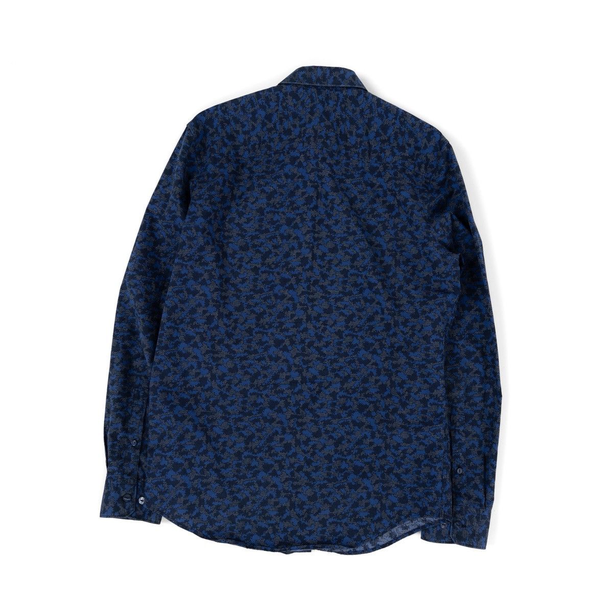 Calvin Klein Calvin Klein Mens Blue Patterned Button Up Shirt Long Sleeve Size US S / EU 44-46 / 1 - 4 Thumbnail