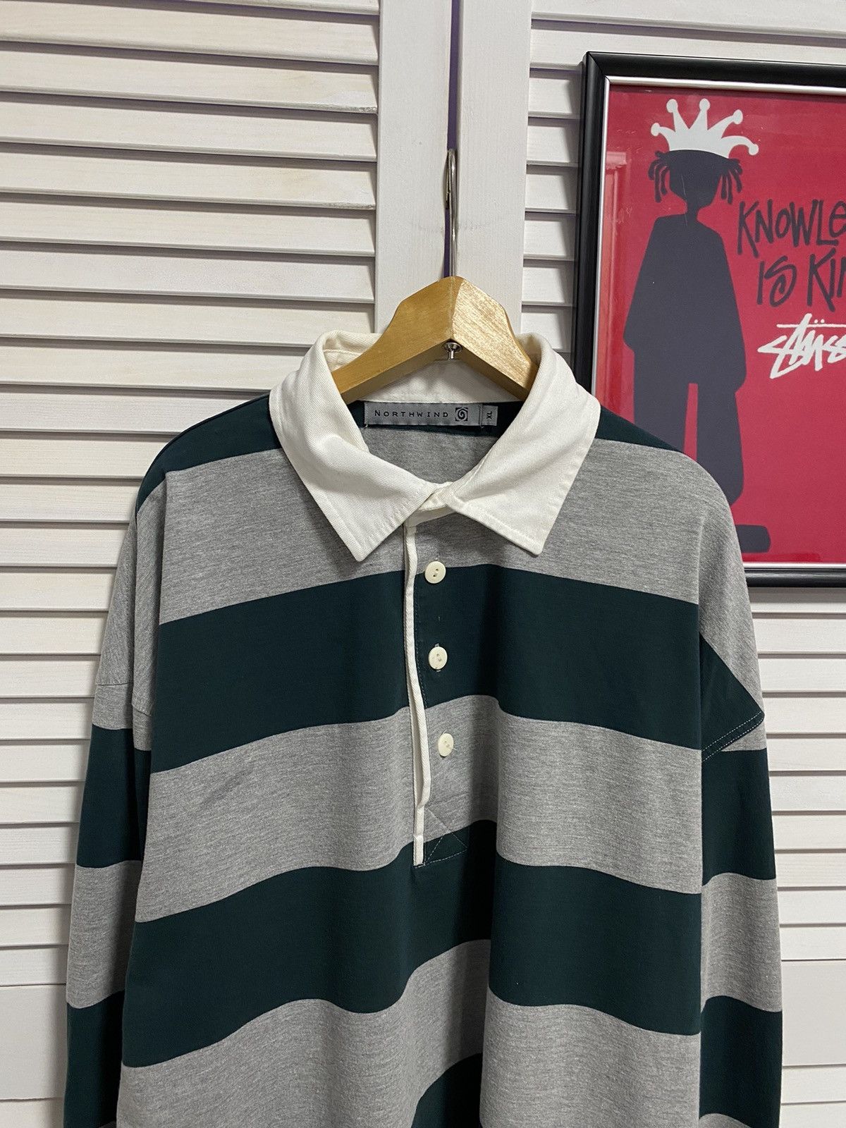 Japanese Brand × Vintage Vintage Long Sleeve Shirt Northlind Striped Style Hype Rare Size US XL / EU 56 / 4 - 4 Thumbnail