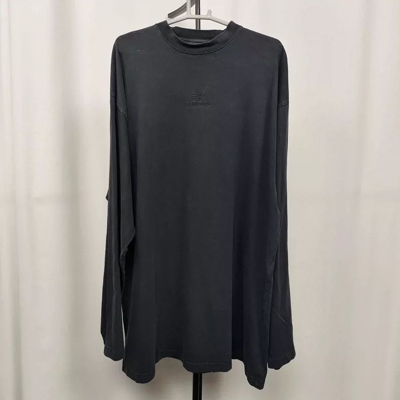 Balenciaga Cotton long sleeves in black and grey
