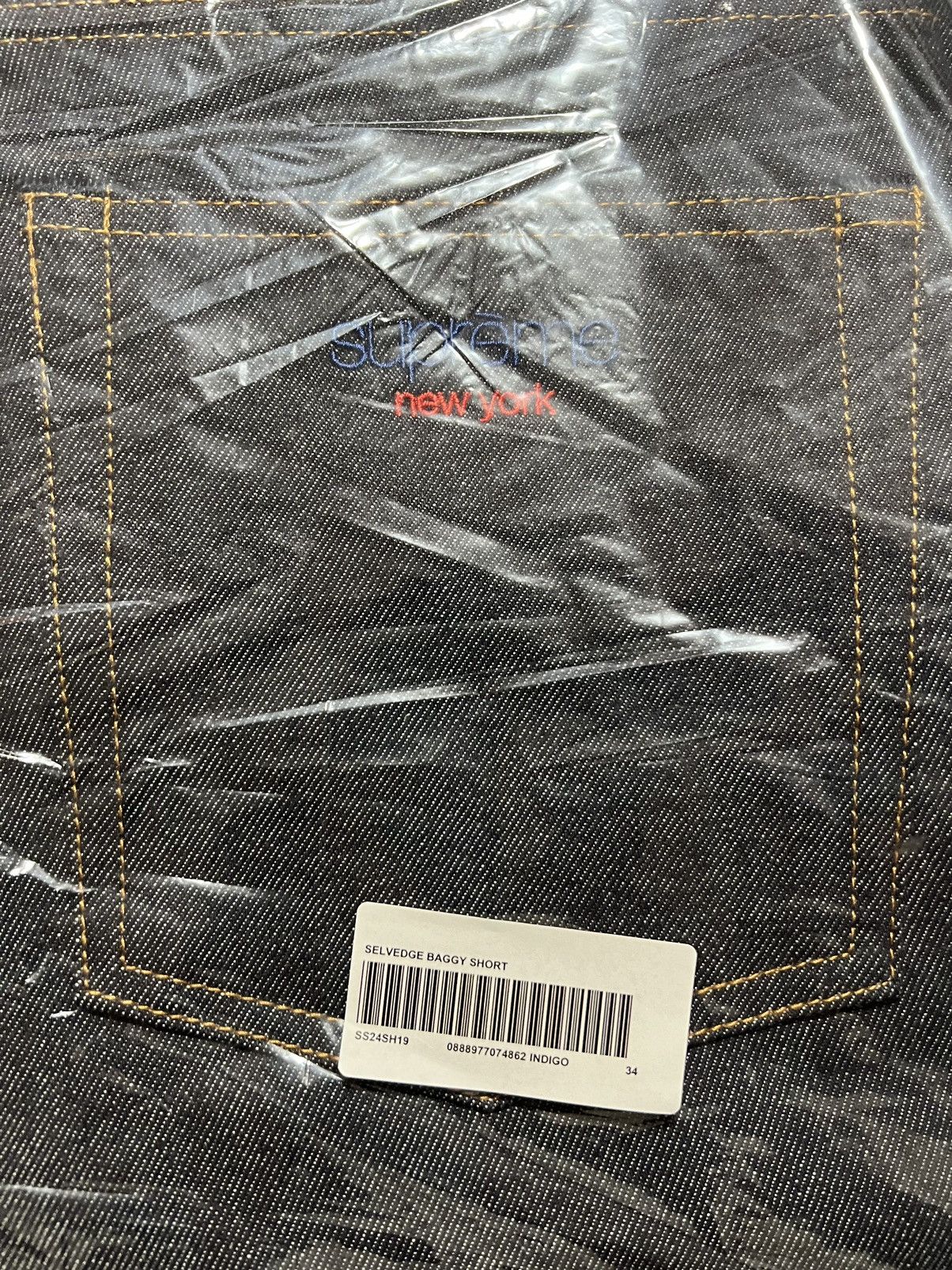 Supreme SUPREME® RIGID BAGGY SELVEDGE DENIM SHORT 34 RIGID INDIGO