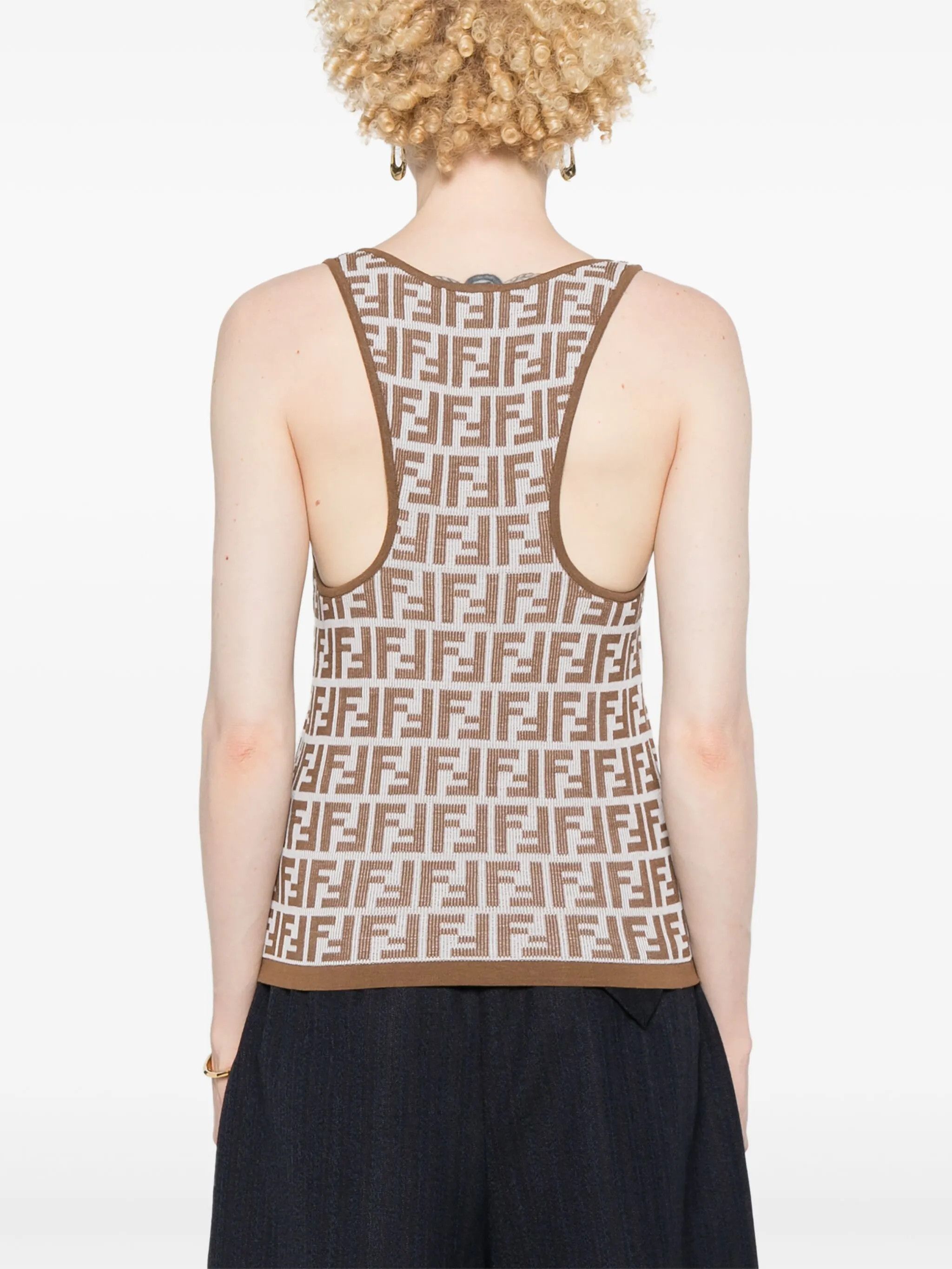 Fendi o1s1wg110425 Top in Brown Size S / US 4 / IT 40 - 5 Thumbnail