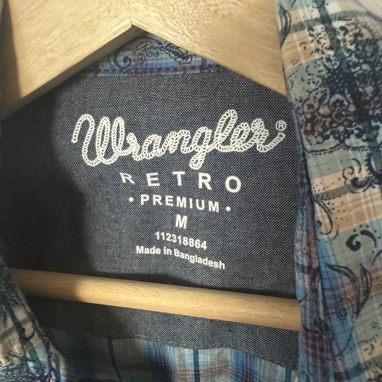 Wrangler Wrangler Retro Floral Plaid Western Shirt Blue Pearl Snap Size US M / EU 48-50 / 2 - 4 Thumbnail