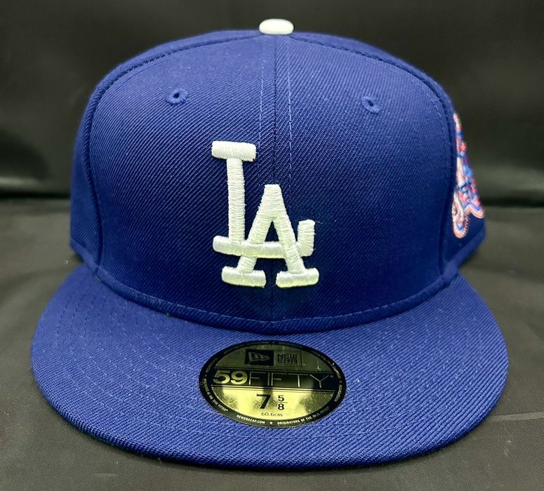 New Era 7 5/8 LA Dodgers Blue Green Brim 75th World Series Patch | Grailed