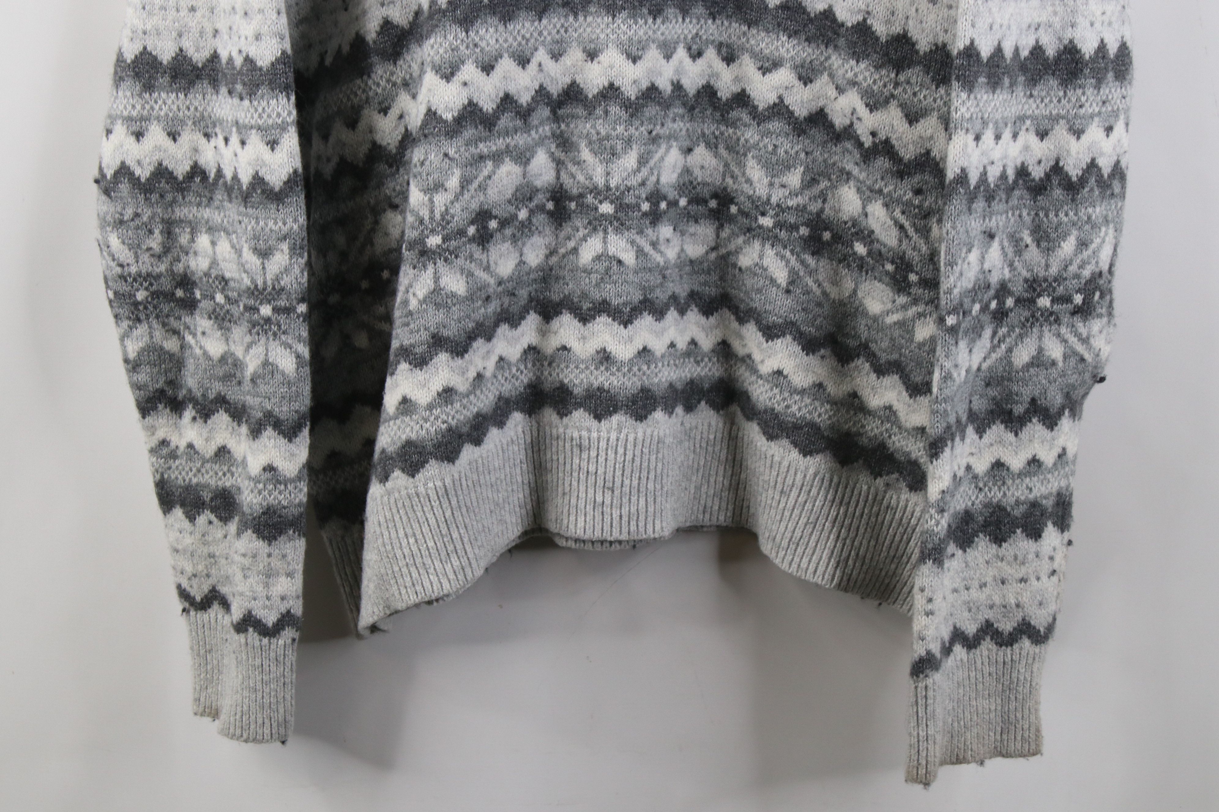 Lands' End Vintage Lands End Wool Blend Knit Fair Isle Crewneck Sweater Size US L / EU 52-54 / 3 - 3 Thumbnail