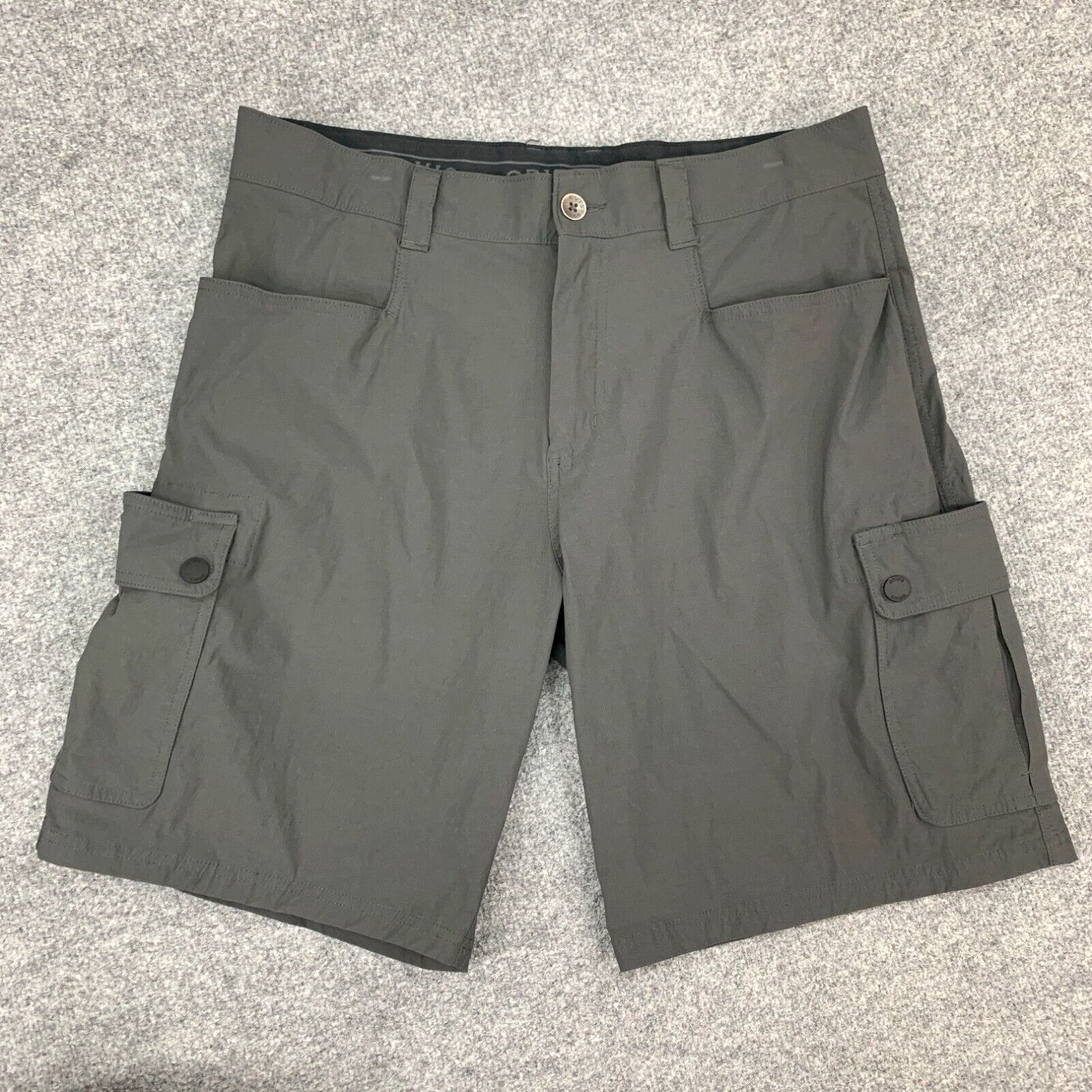 Orvis Orvis Shorts Mens 34 Charcoal Gray Nylon Stretch Voyager Cargo ...