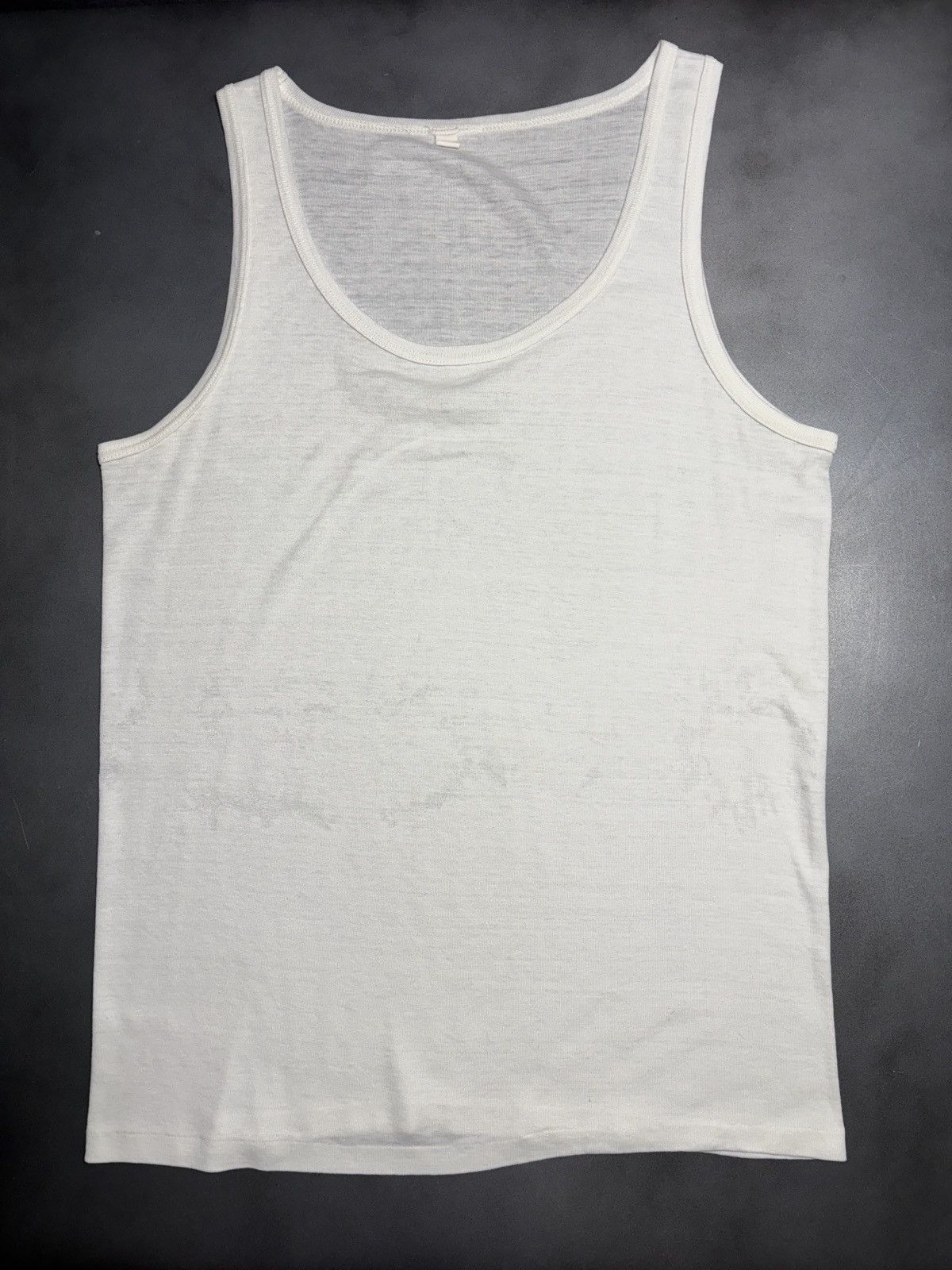 Vintage 1970s Military Undershirt Thrash Vintage Paper Thin Tank Top Size US XL / EU 56 / 4 - 15 Thumbnail