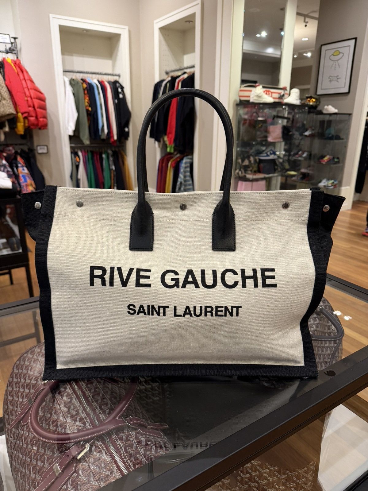 Saint Laurent Paris Saint Laurent Rive Gauche Tote Bag Size ONE SIZE - 6 Thumbnail