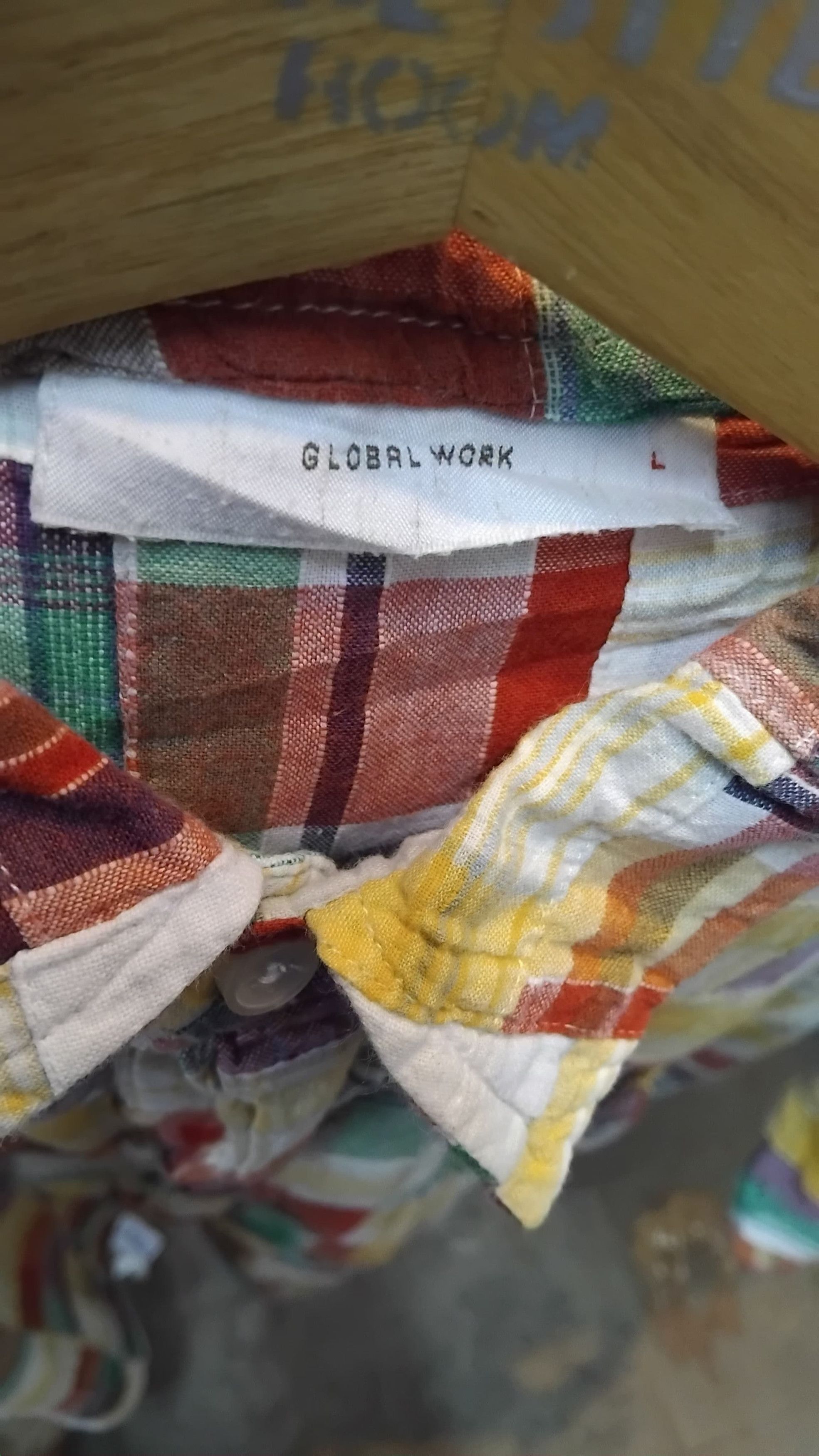 Japanese Brand Global work patchwork shirt Size US L / EU 52-54 / 3 - 6 Thumbnail