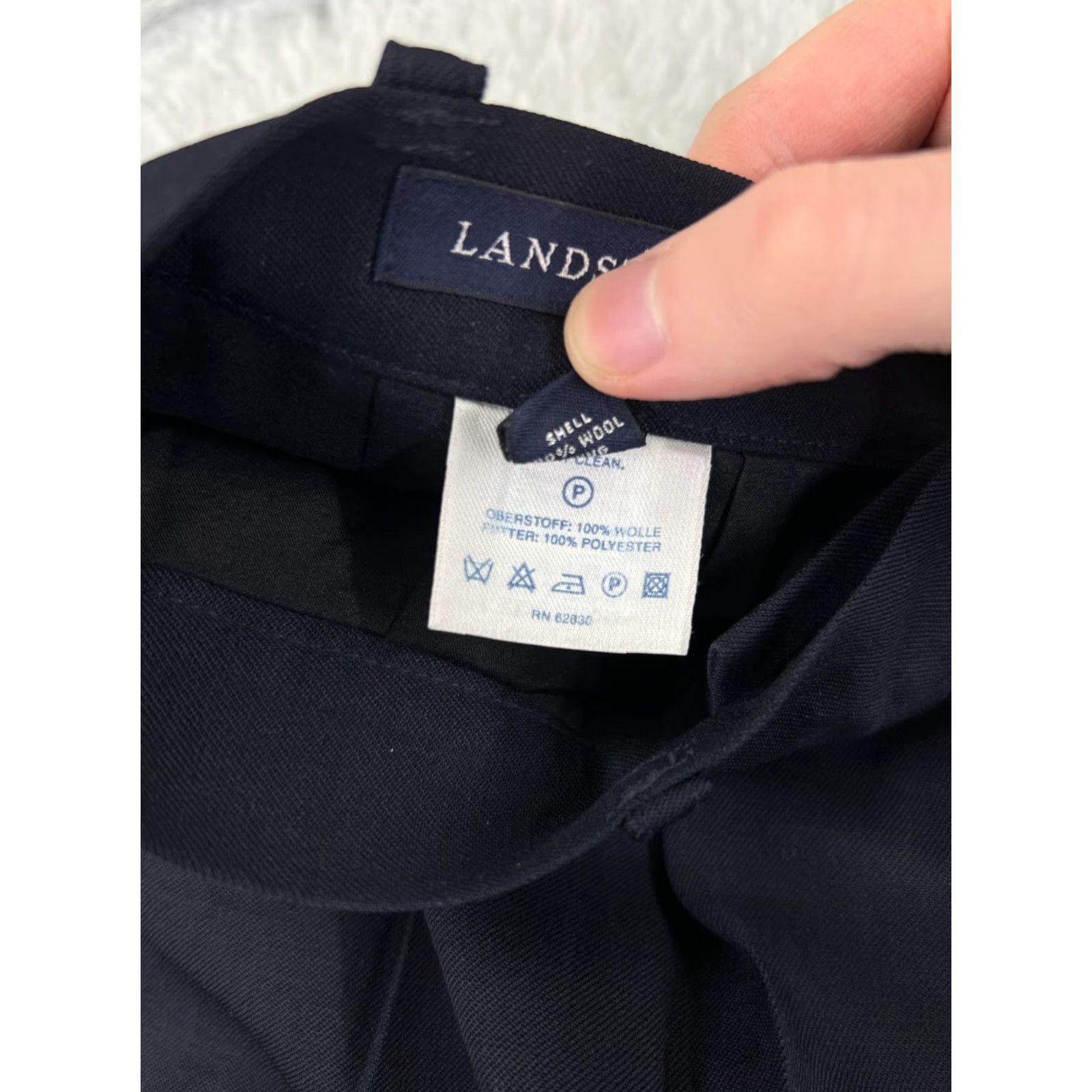 Vintage VINTAGE String Bean Dress Pants Womens 9 Blue Polyester Blend Pleated Twill High Rise Straight Regular Zipper Size 30" / US 8 / IT 44 - 4 Thumbnail