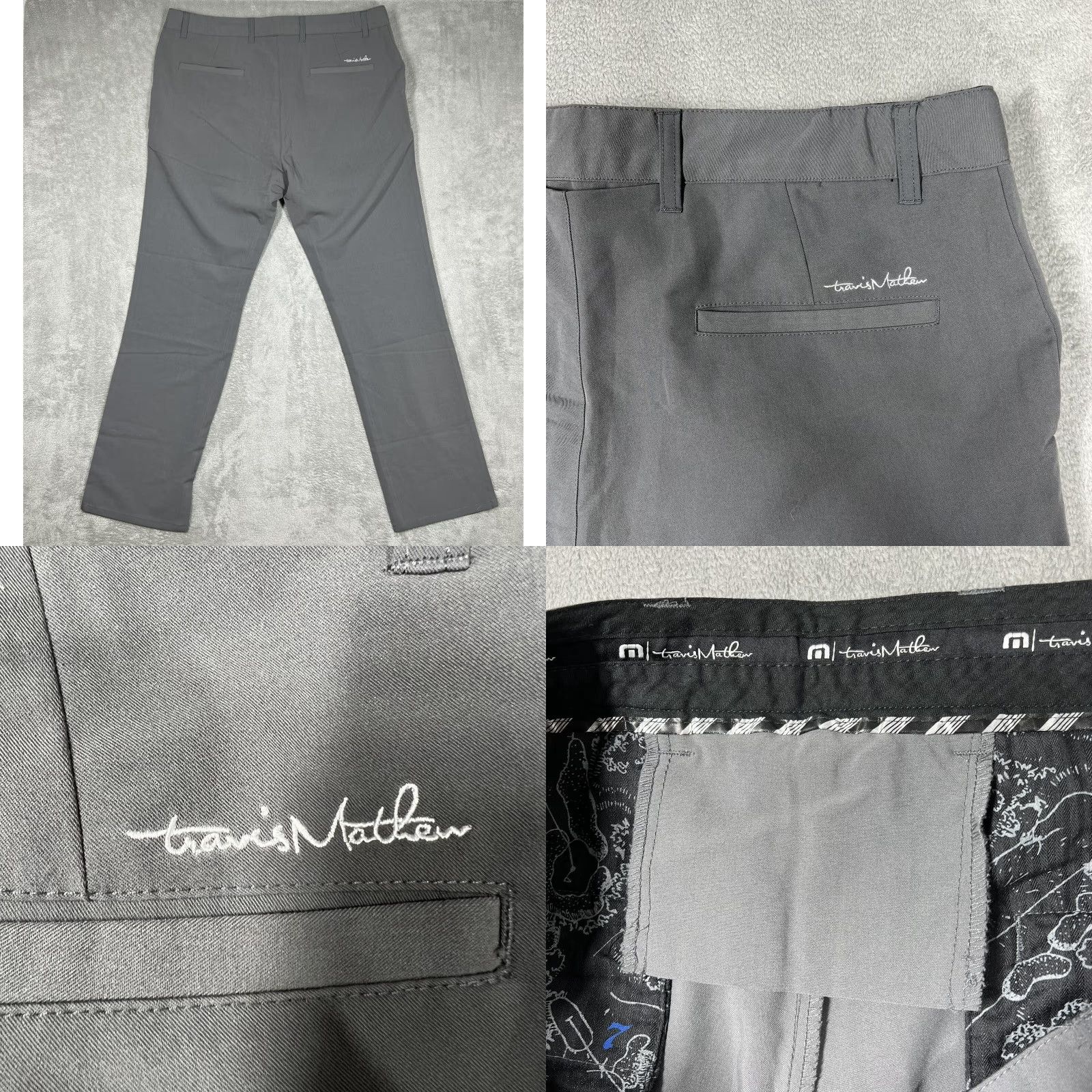 TravisMathew Travis Mathew Mens Golf Pants Stretch Waist 38 Inseam 31 Solid Gray EUC Pants Regular Men Size US 38 / EU 54 - 8 Thumbnail