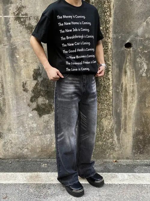 VIBE cleanfit loose distressed faded yuppie jeans Size US 32 / EU 48 - 6 Thumbnail