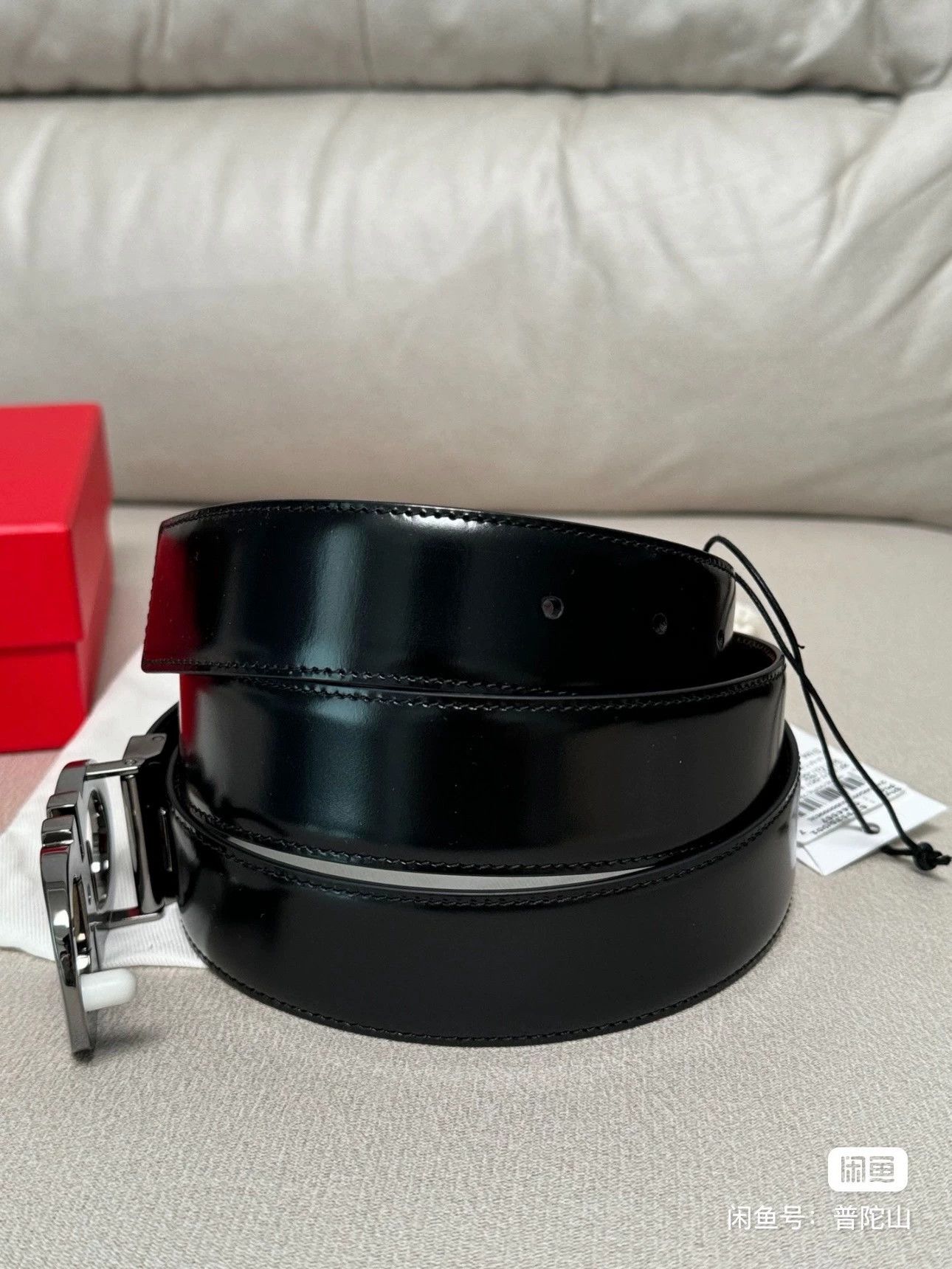 Salvatore Ferragamo Ferragamo men's black & brown reversible leather belt 100cm Size ONE SIZE - 4 Thumbnail