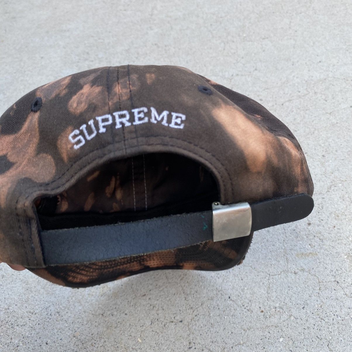 Supreme Supreme S Logo 6-Panel Hat Navy Blue 2014 Bleach Tie Dye Size ONE SIZE - 3 Thumbnail
