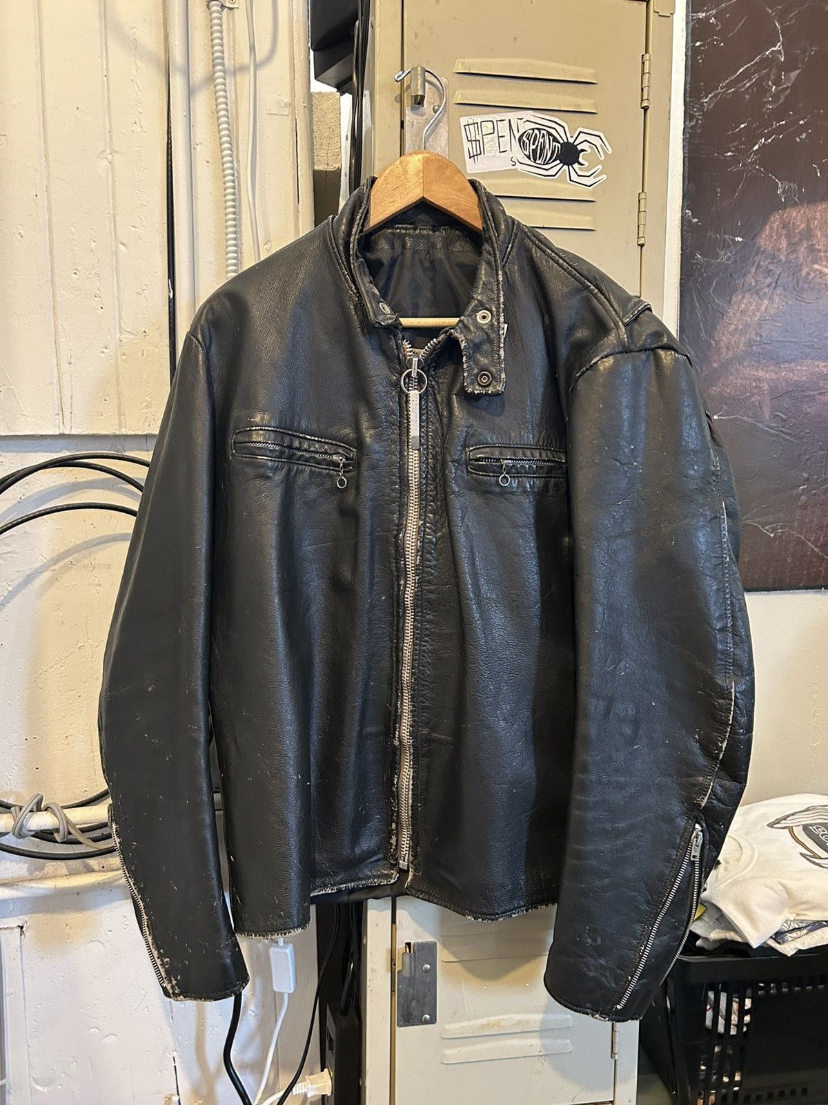 Vintage Vintage 1970s Leather biker jacket Size US L / EU 52-54 / 3 - 1 Thumbnail