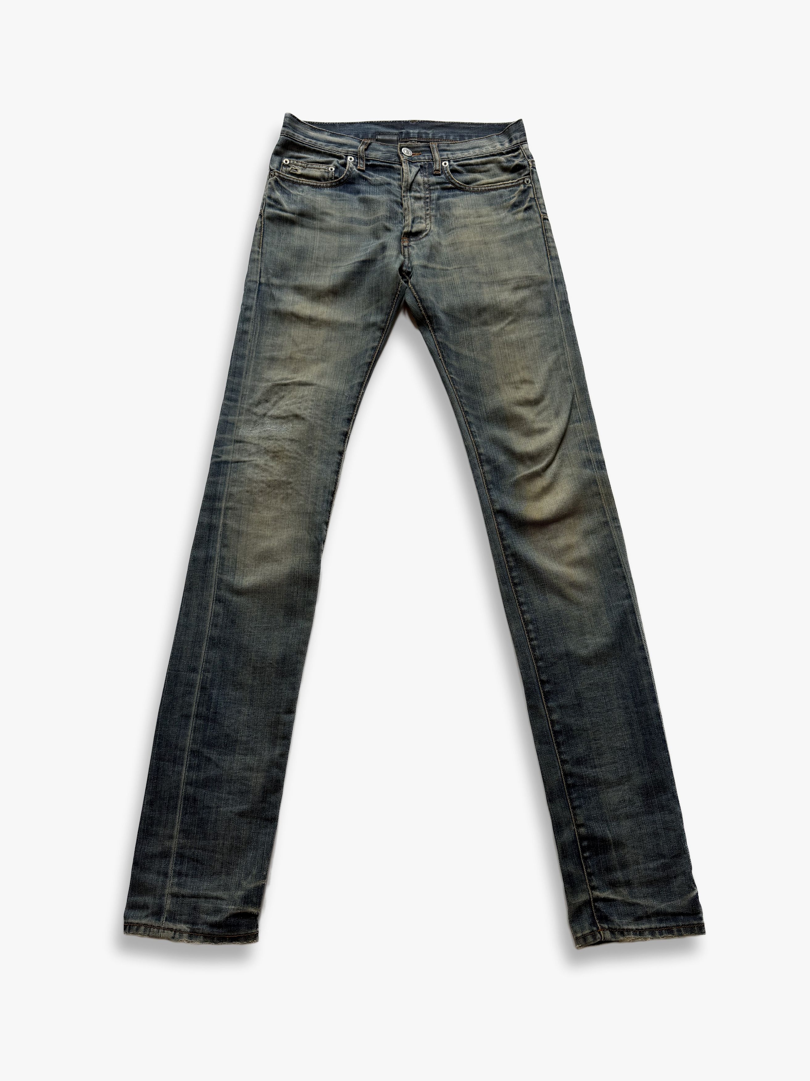 Dior × Hedi Slimane Dior Homme AW08 Stone Wash Skinny Jeans Grey