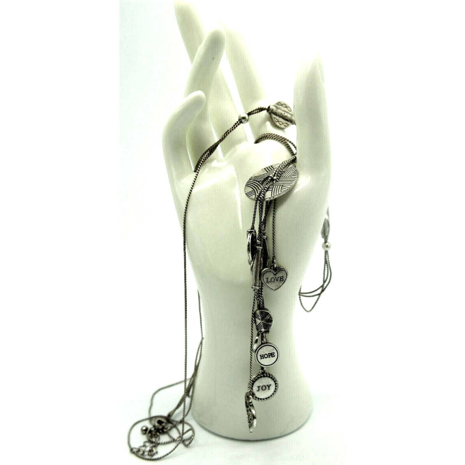 Other Lia Sophia Silvertone Multi-Chain Necklace Love Hope Joy Size ONE SIZE - 3 Thumbnail
