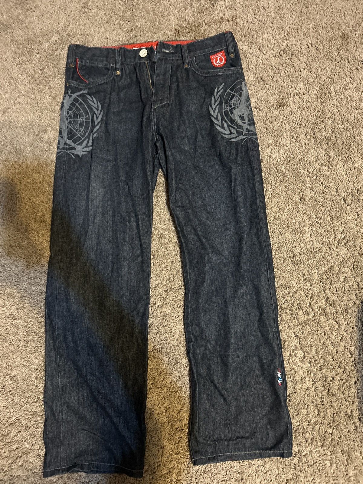 Coogi Mid 2000s Authentic Coogi world map Jeans Size US 36 / EU 52 - 3 Thumbnail