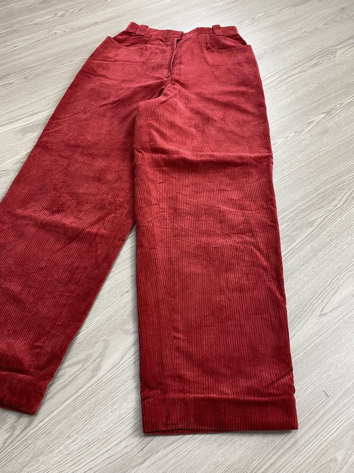 Christian Dior Monsieur 1990s Vintage Christian Dior Sport Red Corduroy Baggy Pants Size 38" / US 16 / IT 52 - 5 Thumbnail