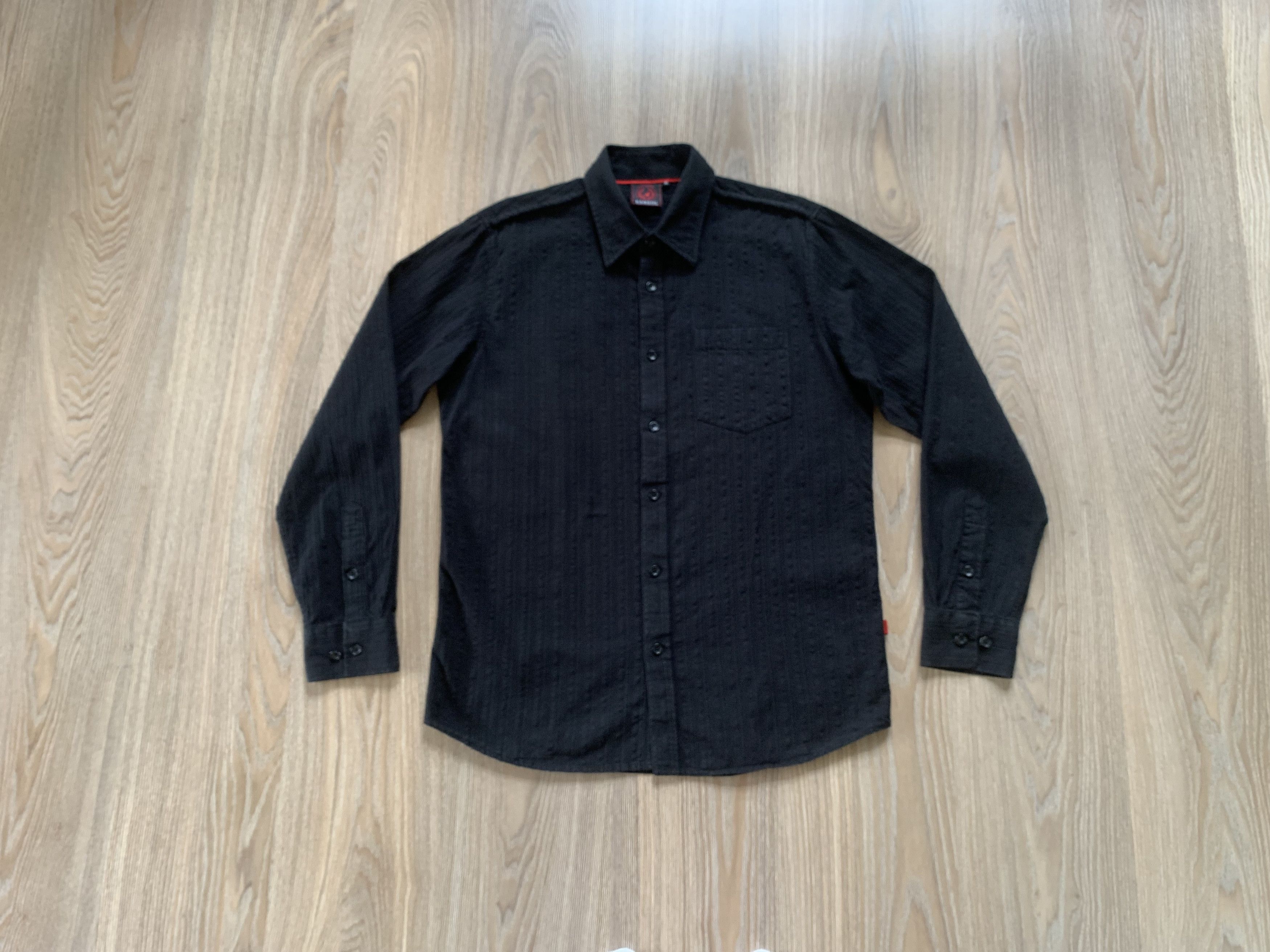 Kangol × Vintage Kangol Black Long Sleeve Button Up Shirt Size US M / EU 48-50 / 2 - 1 Thumbnail