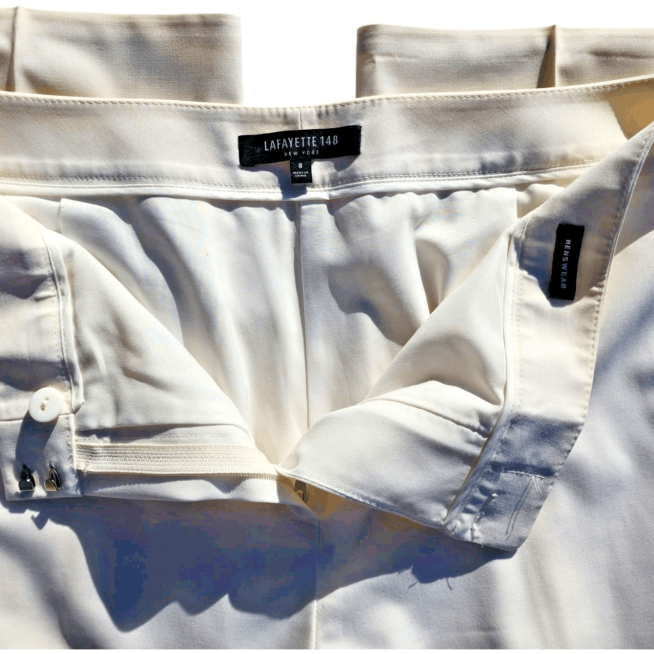 Lafayette 148 Lafayette 148 Pants 8 | White Wide Leg | 34" Inseam | Tailo Size 30" / US 8 / IT 44 - 3 Thumbnail